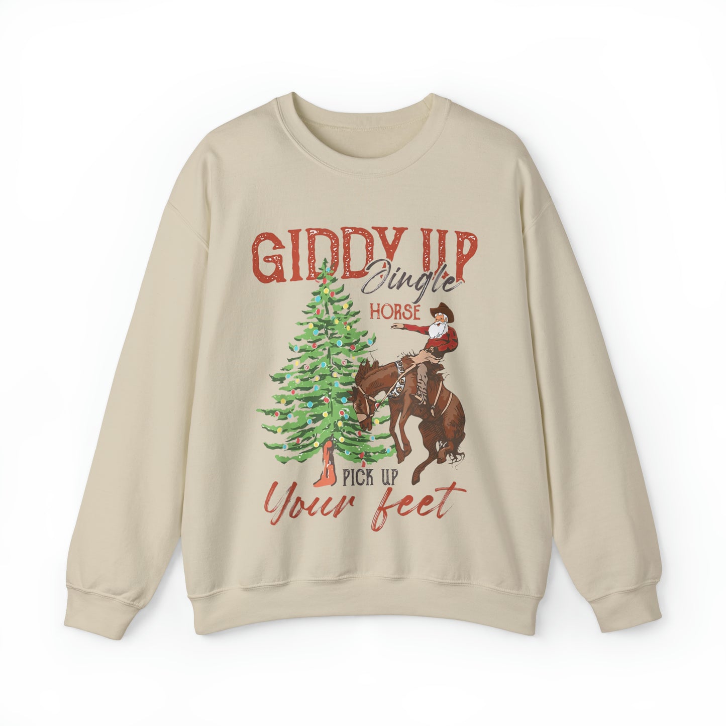 giddy up jingle horse Unisex Heavy Blend™ Crewneck Sweatshirt