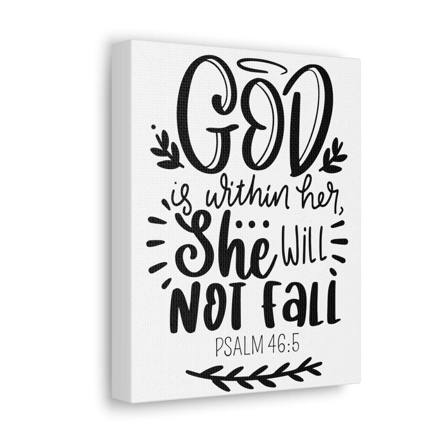 God is within her she will not fail Canvas Gallery Wraps
