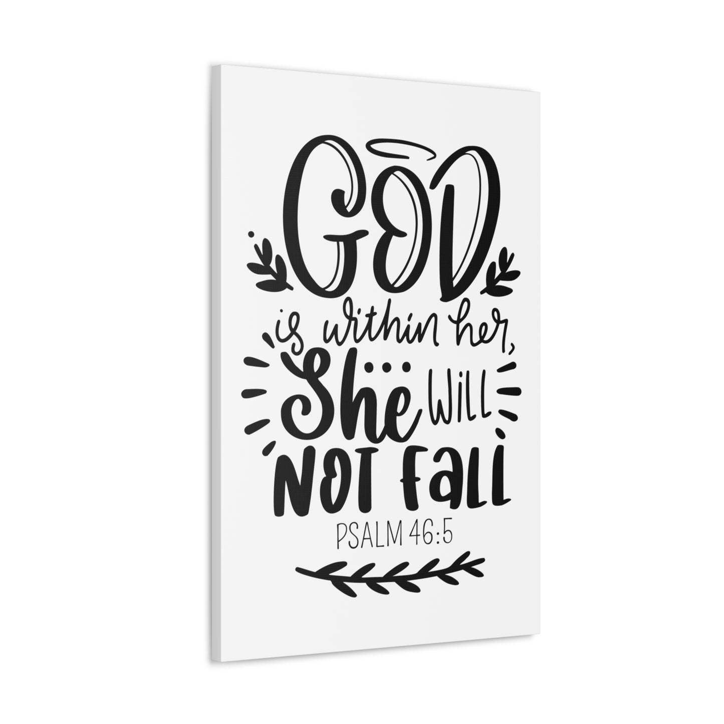 God is within her she will not fail Canvas Gallery Wraps