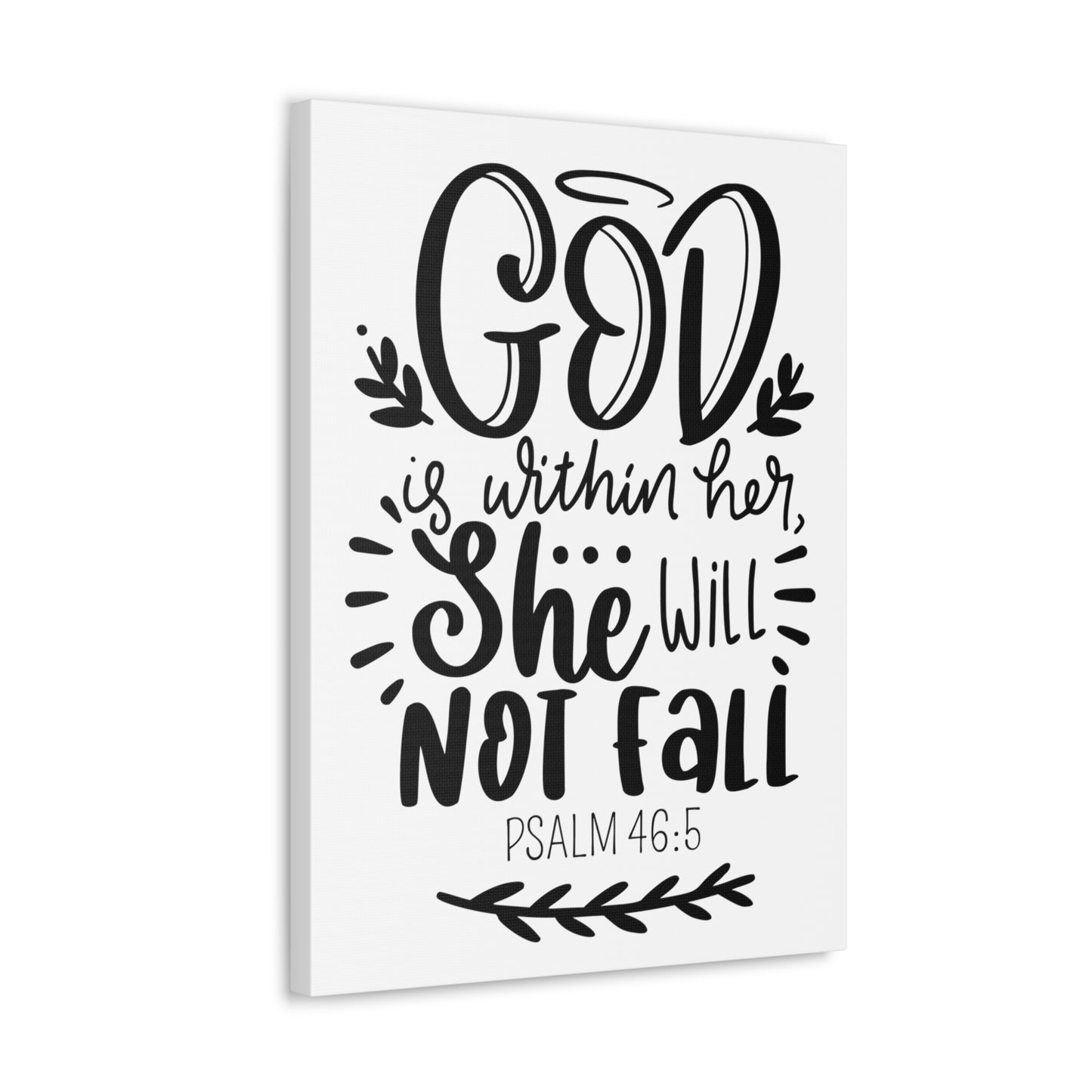 God is within her she will not fail Canvas Gallery Wraps
