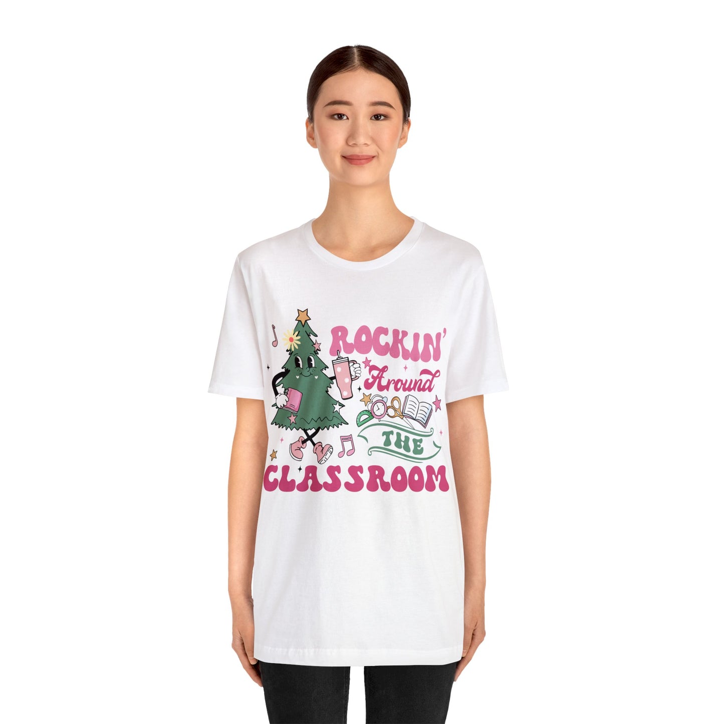 rockinh around the classroom Unisex Jersey Short Sleeve Tee