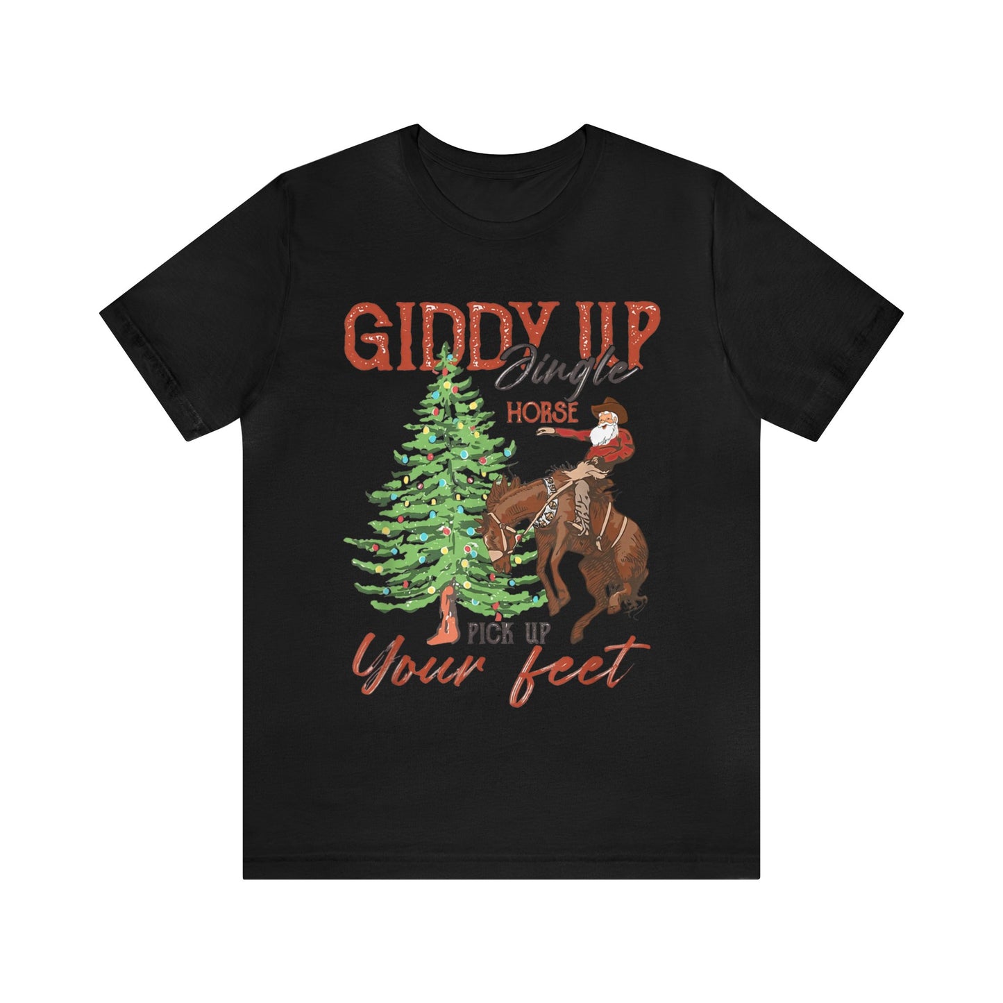 Giddy Up Jingle Horse Unisex Jersey Short Sleeve Tee