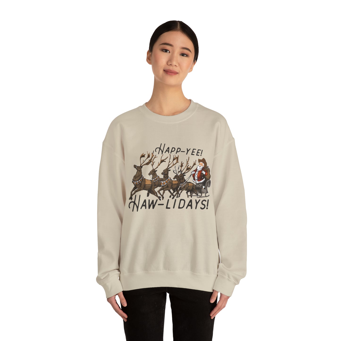 happy hawlidays! Unisex Heavy Blend™ Crewneck Sweatshirt