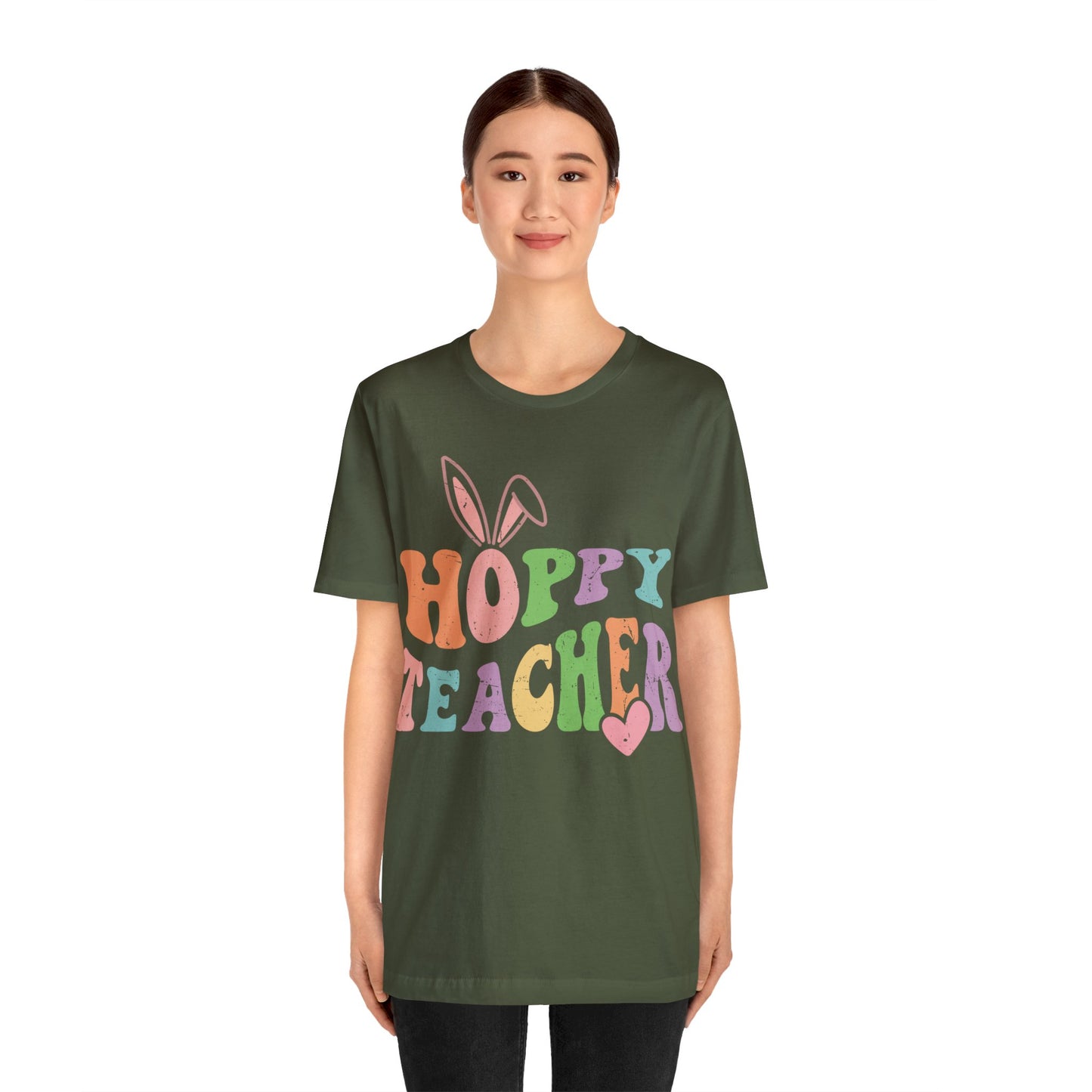 HOPPY TEACHER Unisex Jersey Short Sleeve Tee