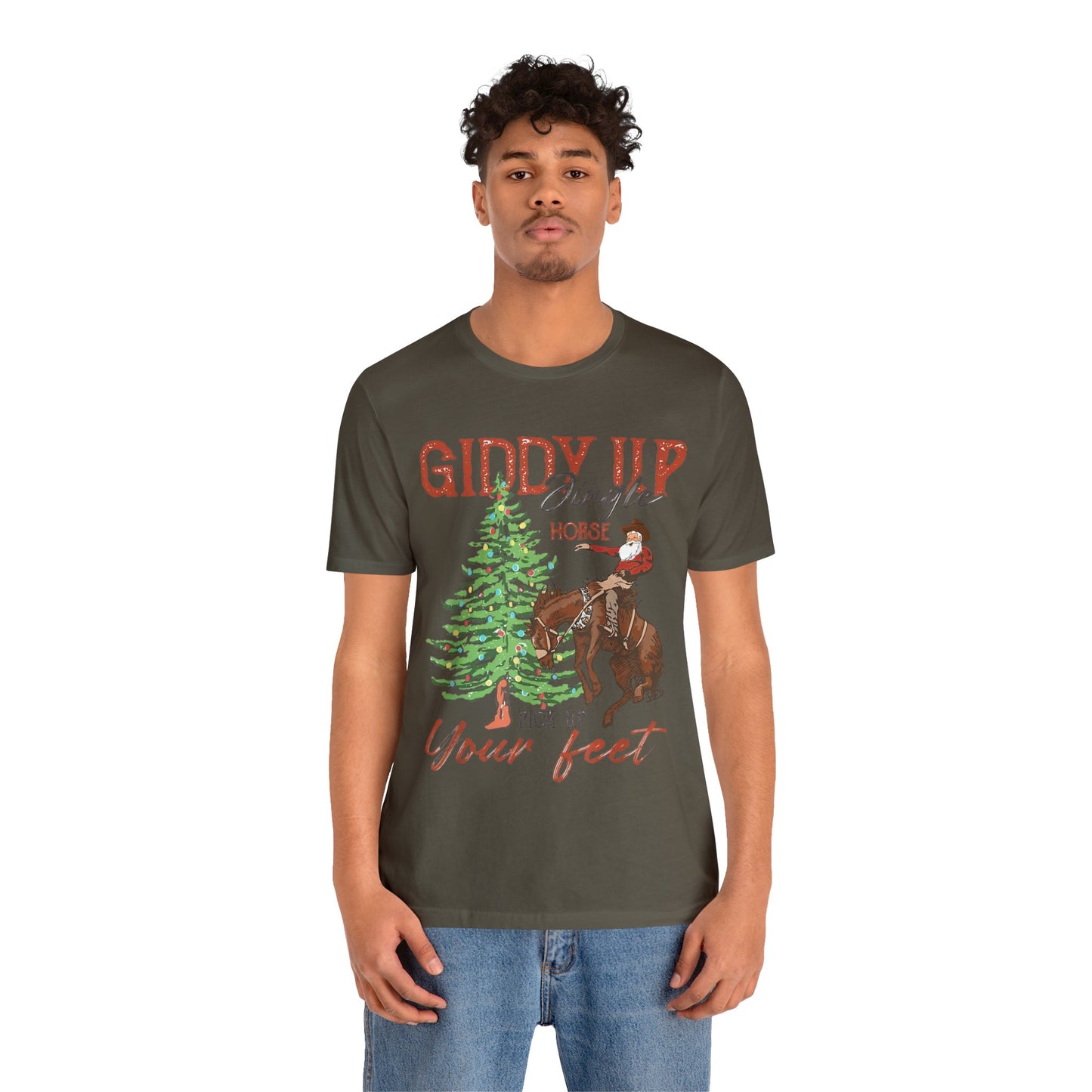 Giddy Up Jingle Horse Unisex Jersey Short Sleeve Tee