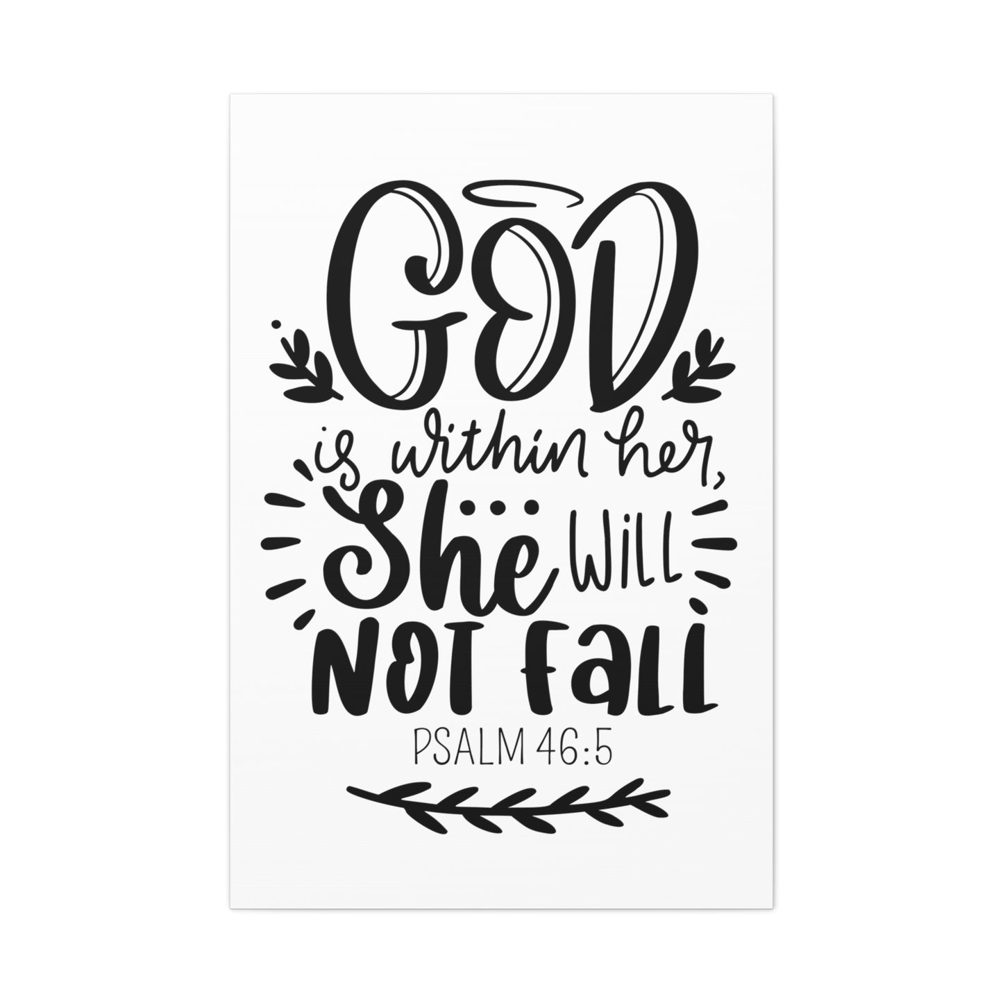 God is within her she will not fail Canvas Gallery Wraps