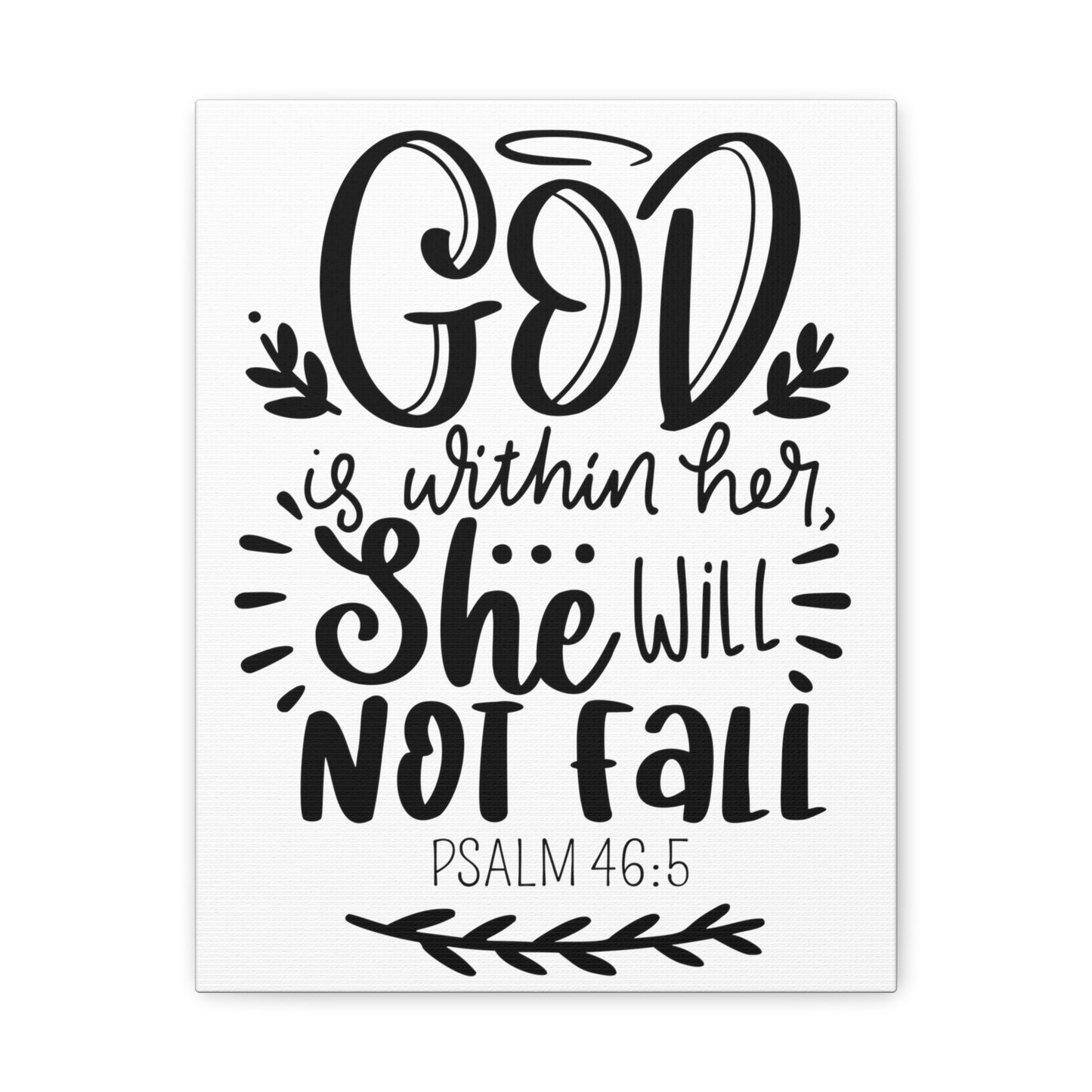 God is within her she will not fail Canvas Gallery Wraps