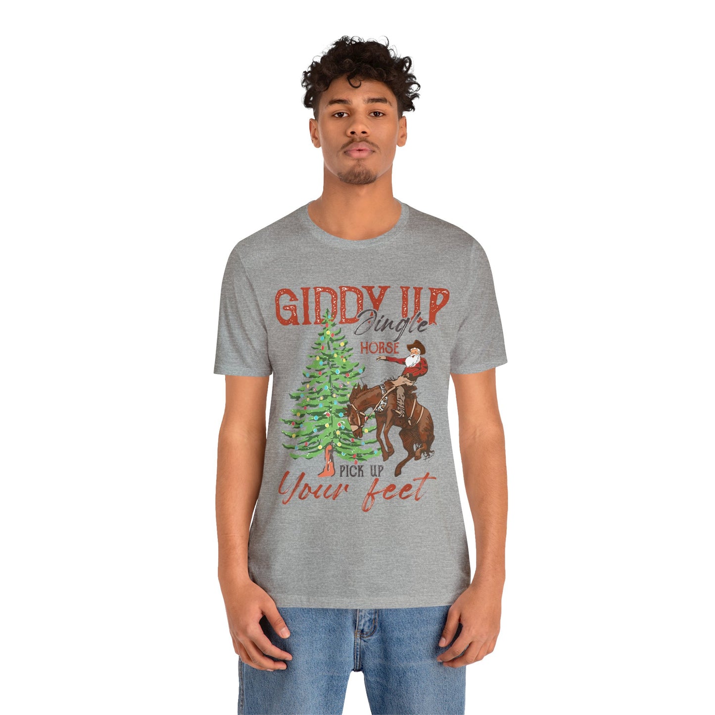 Giddy Up Jingle Horse Unisex Jersey Short Sleeve Tee