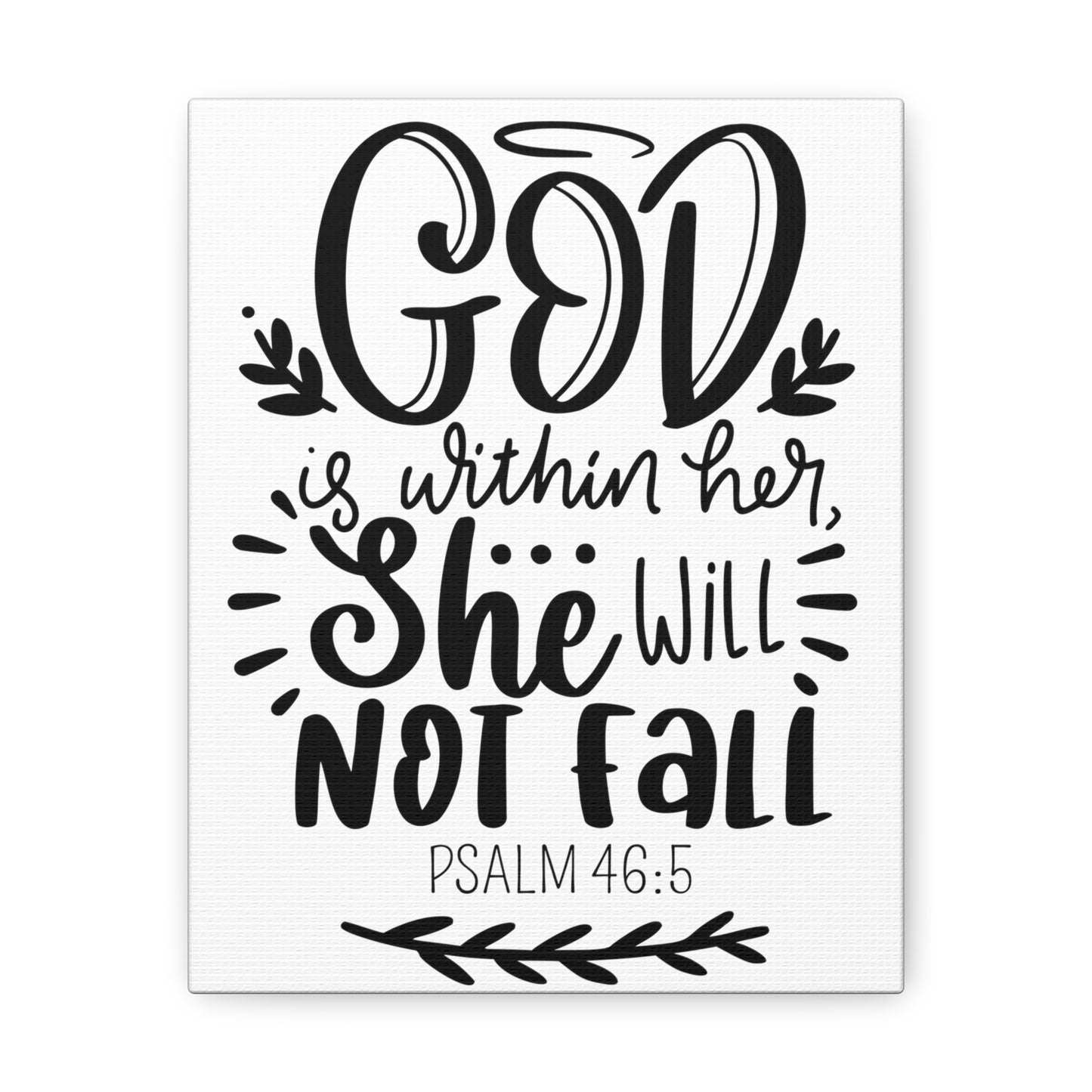 God is within her she will not fail Canvas Gallery Wraps