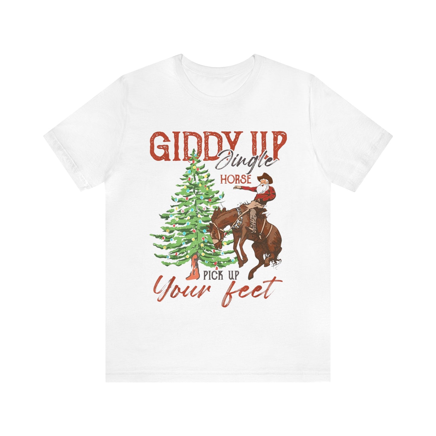 Giddy Up Jingle Horse Unisex Jersey Short Sleeve Tee