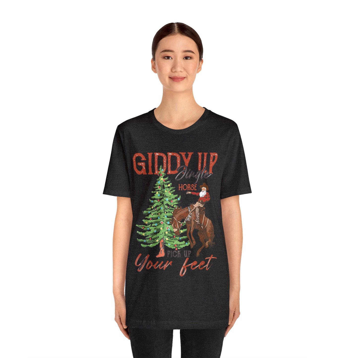 Giddy Up Jingle Horse Unisex Jersey Short Sleeve Tee