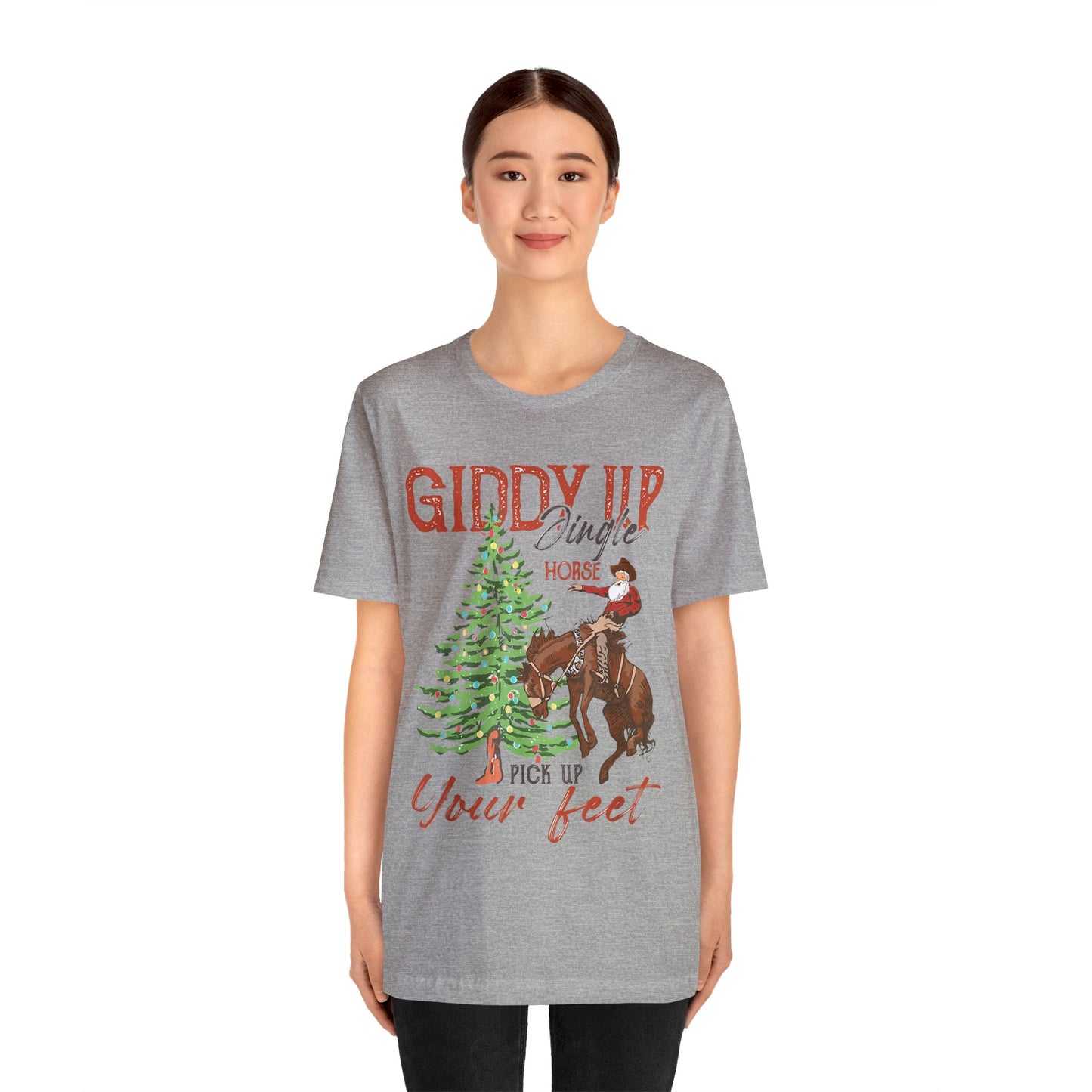 Giddy Up Jingle Horse Unisex Jersey Short Sleeve Tee