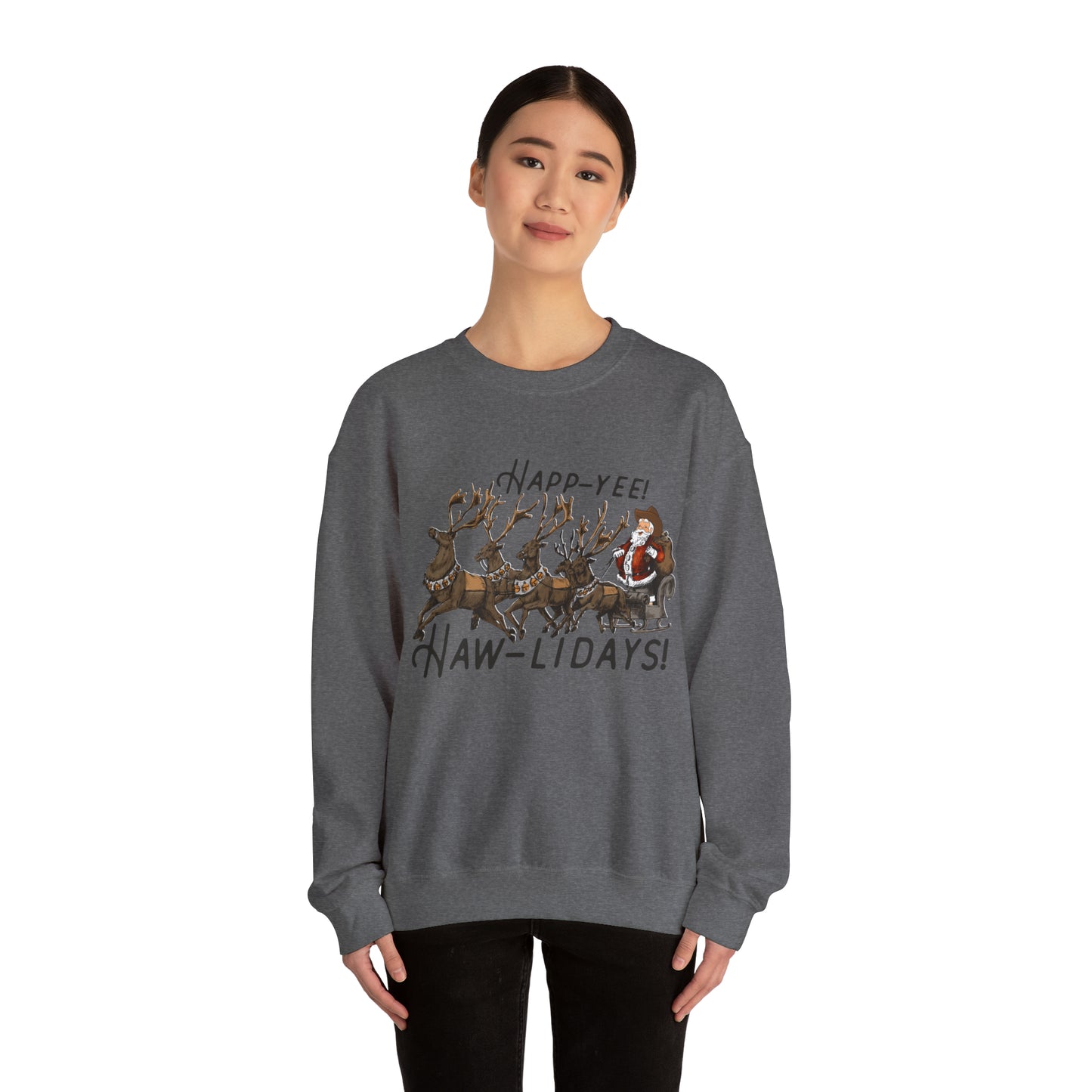 happy hawlidays! Unisex Heavy Blend™ Crewneck Sweatshirt