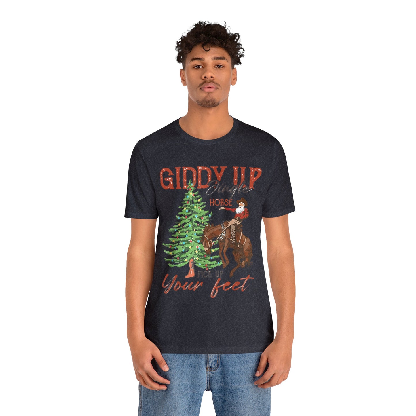 Giddy Up Jingle Horse Unisex Jersey Short Sleeve Tee