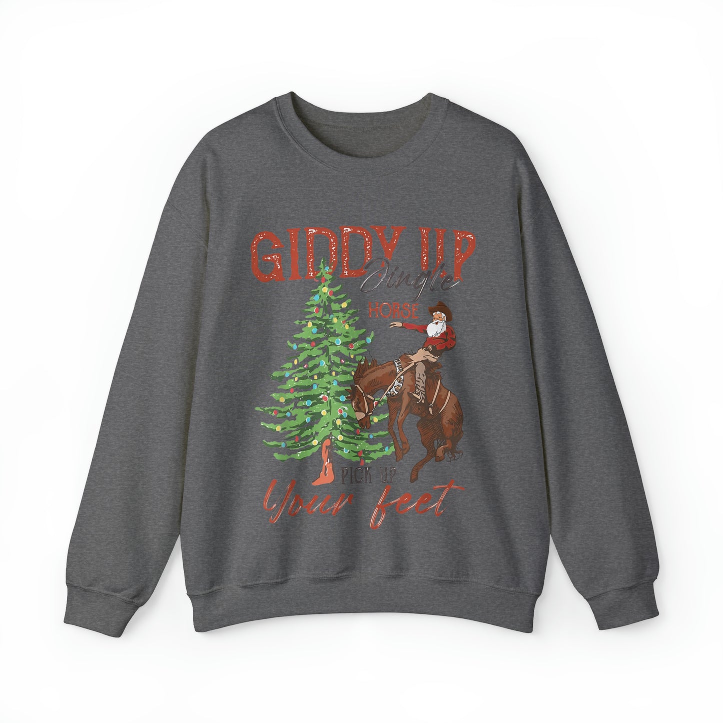 giddy up jingle horse Unisex Heavy Blend™ Crewneck Sweatshirt