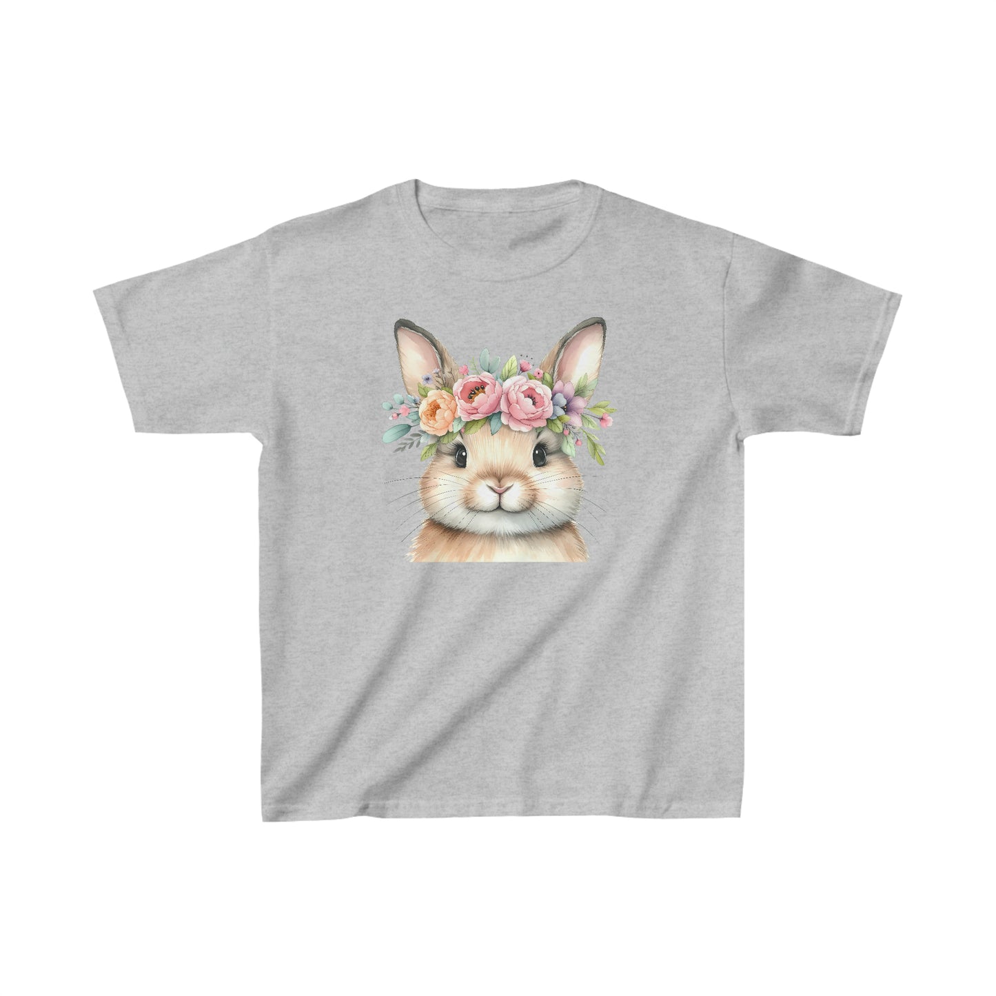 Floral Easter Bunny Shirt Kids Heavy Cotton™ Tee