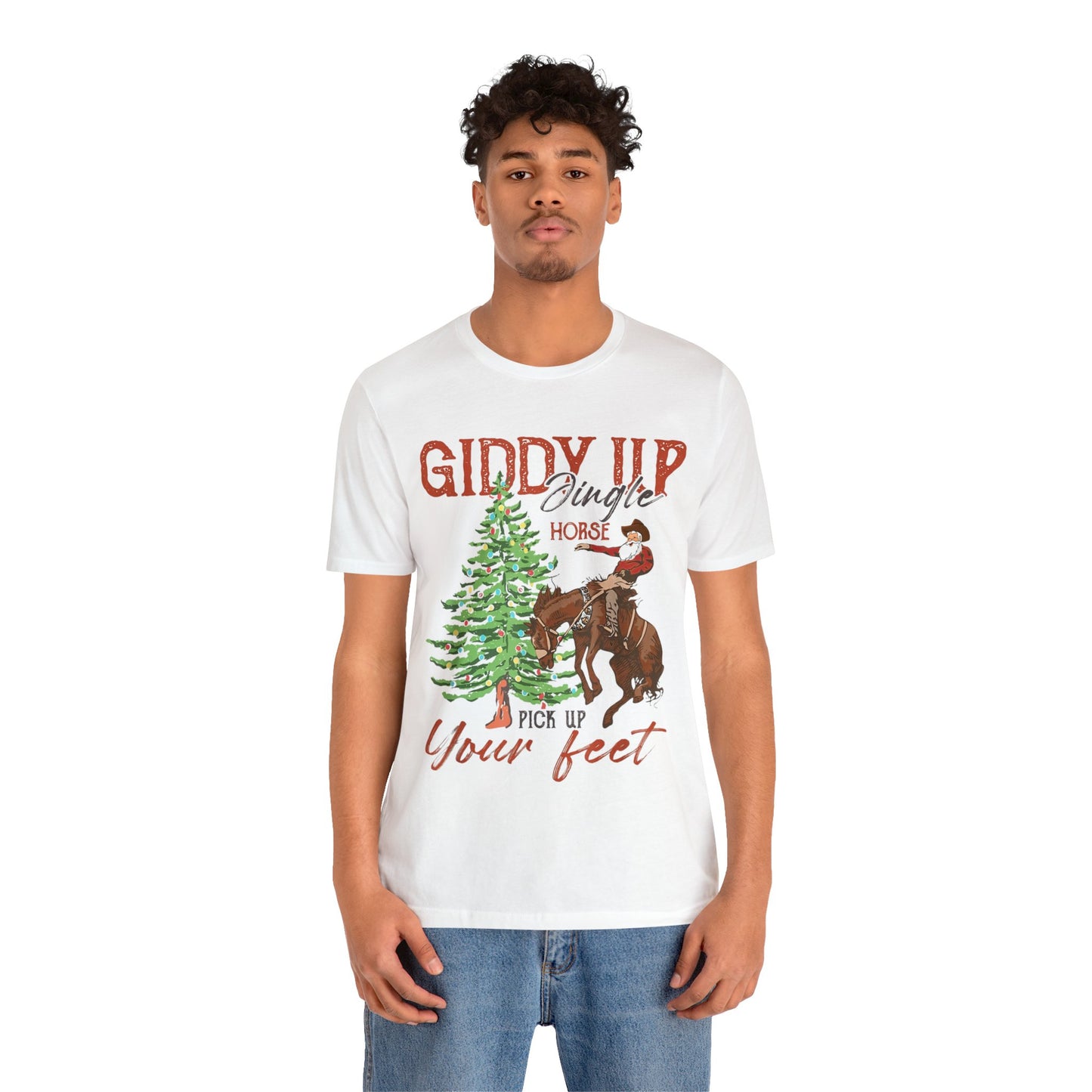 Giddy Up Jingle Horse Unisex Jersey Short Sleeve Tee