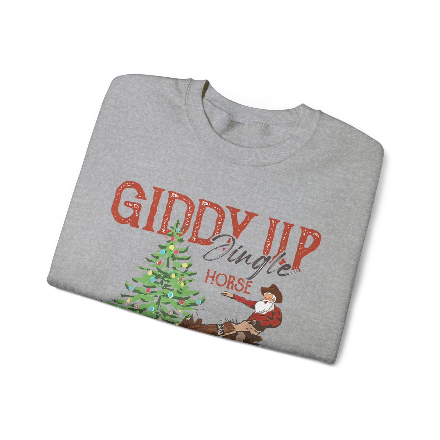 giddy up jingle horse Unisex Heavy Blend™ Crewneck Sweatshirt