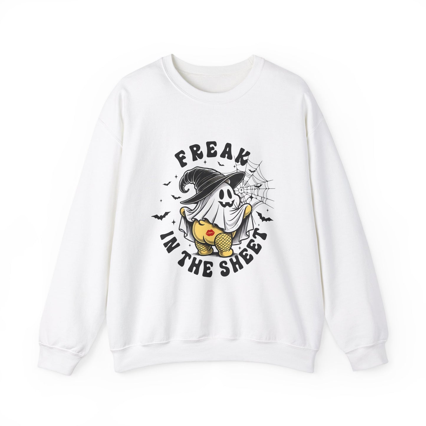 Freak in the sheets funny halloween humor Unisex Heavy Blend™ Crewneck Sweatshirt