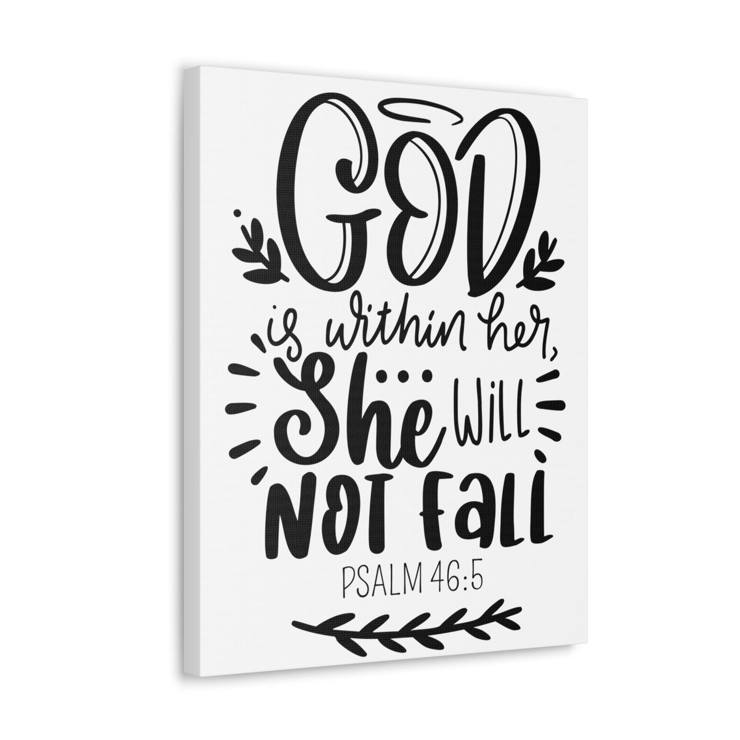 God is within her she will not fail Canvas Gallery Wraps