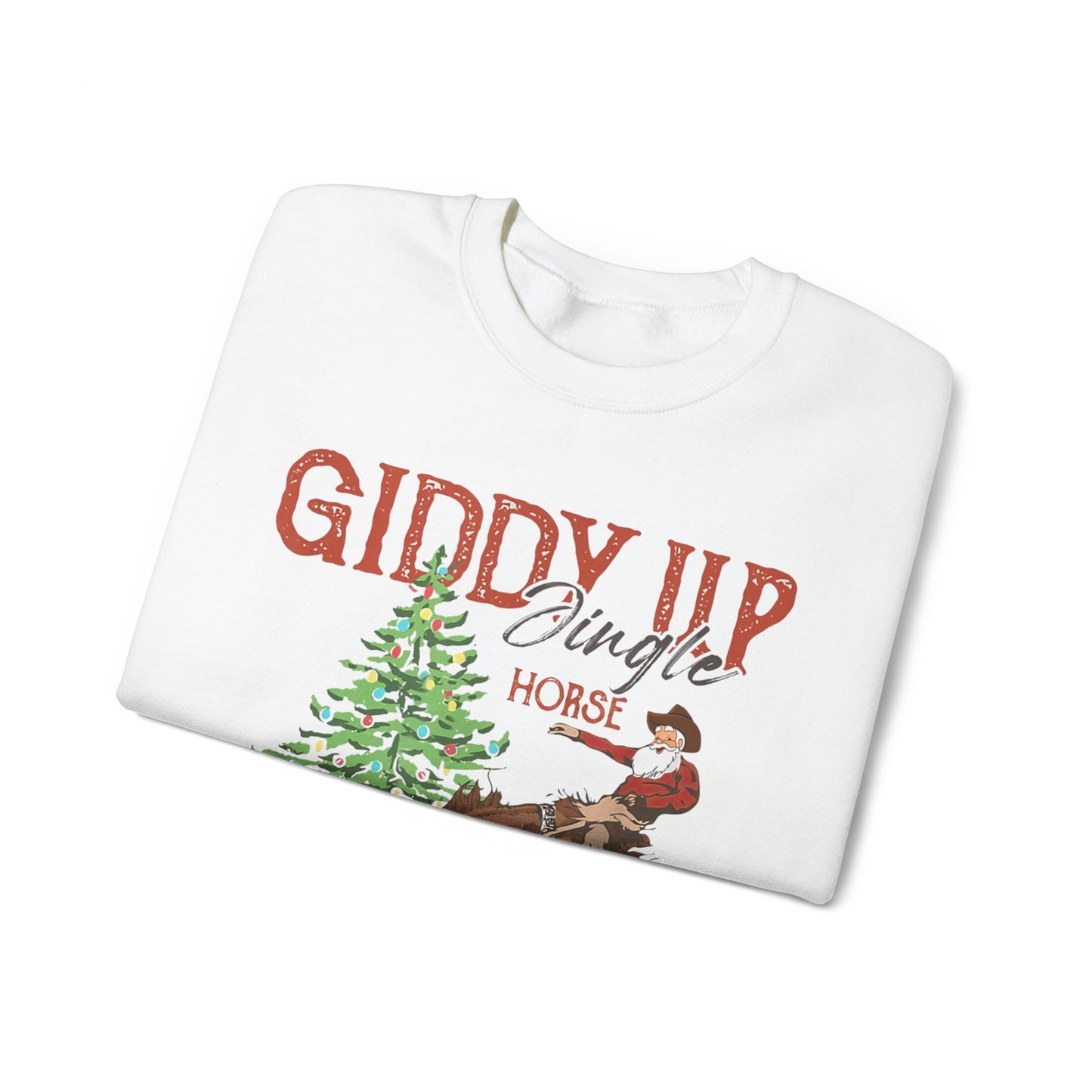 giddy up jingle horse Unisex Heavy Blend™ Crewneck Sweatshirt