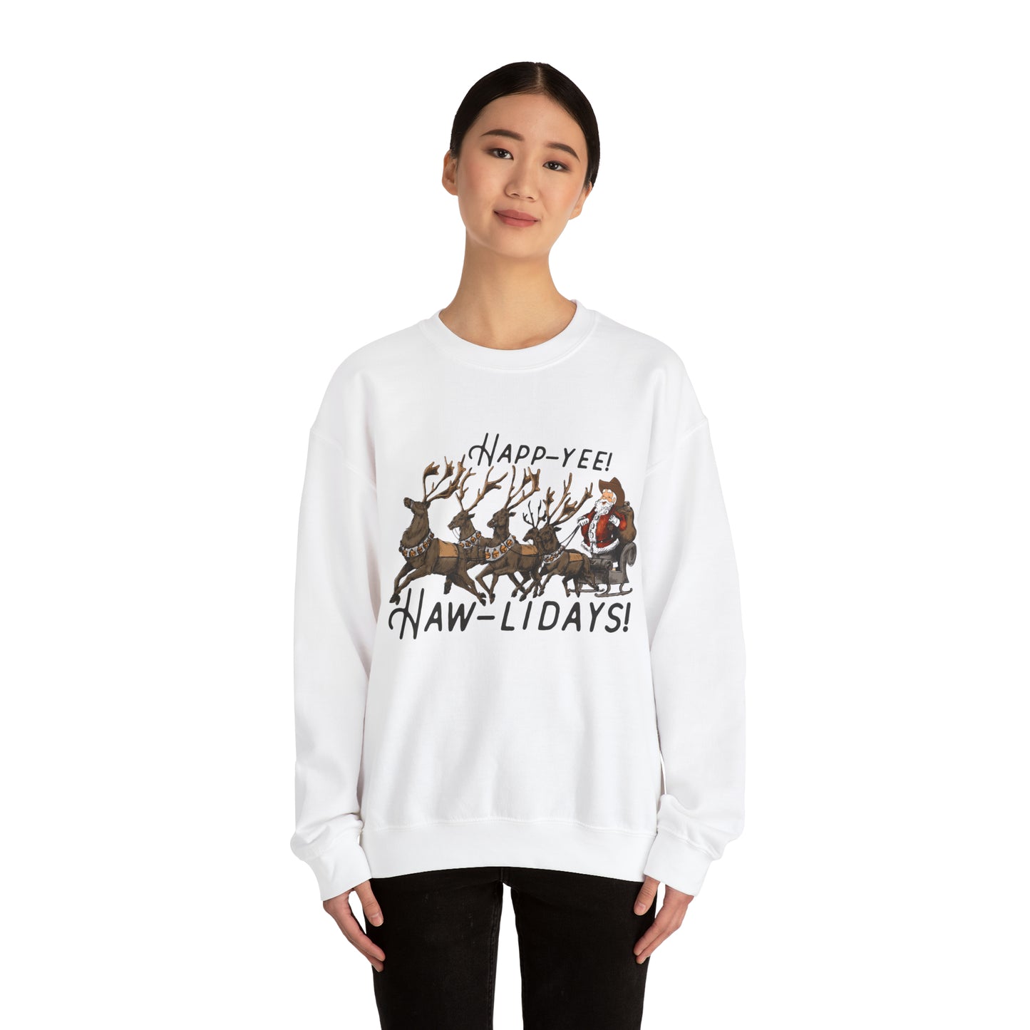 happy hawlidays! Unisex Heavy Blend™ Crewneck Sweatshirt