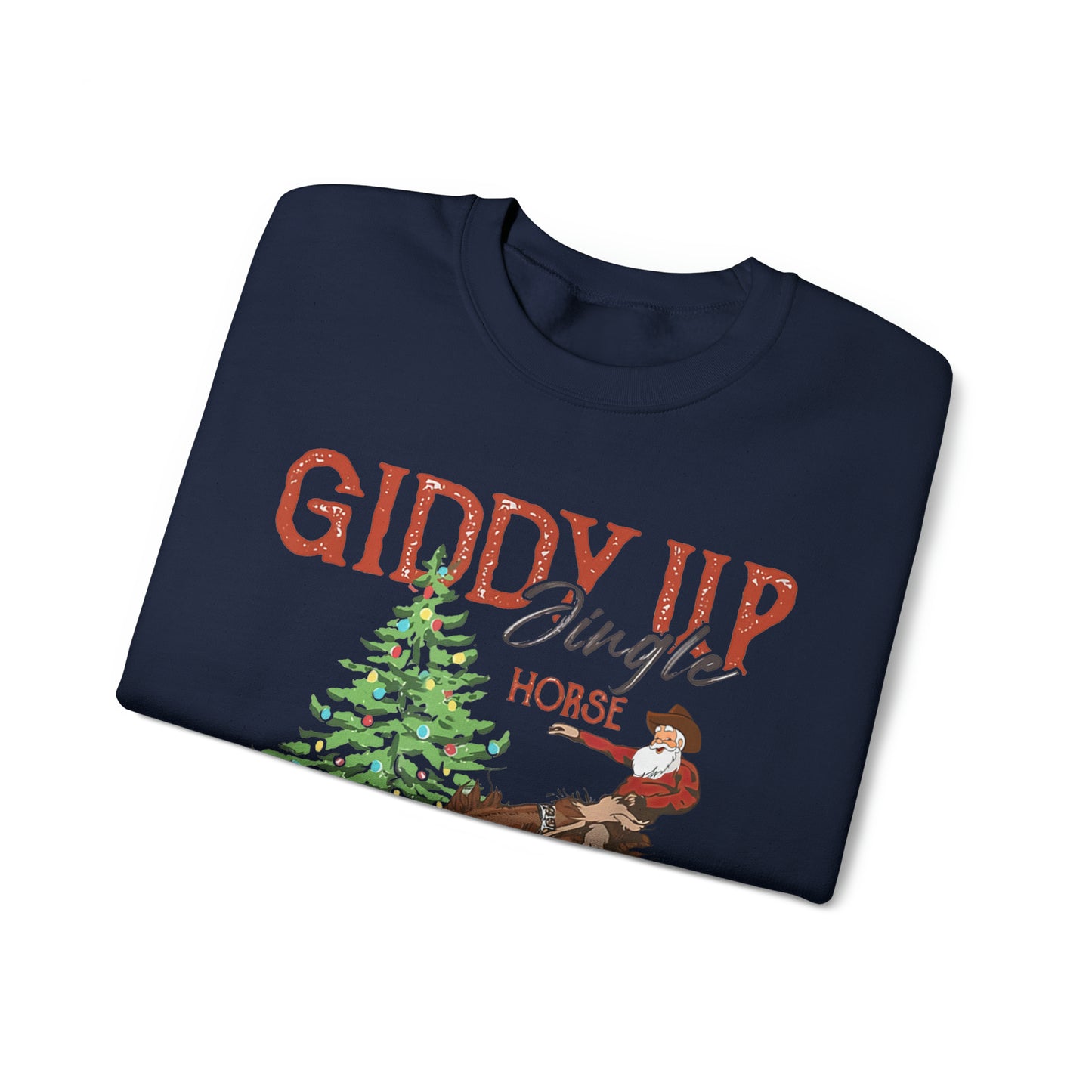 giddy up jingle horse Unisex Heavy Blend™ Crewneck Sweatshirt