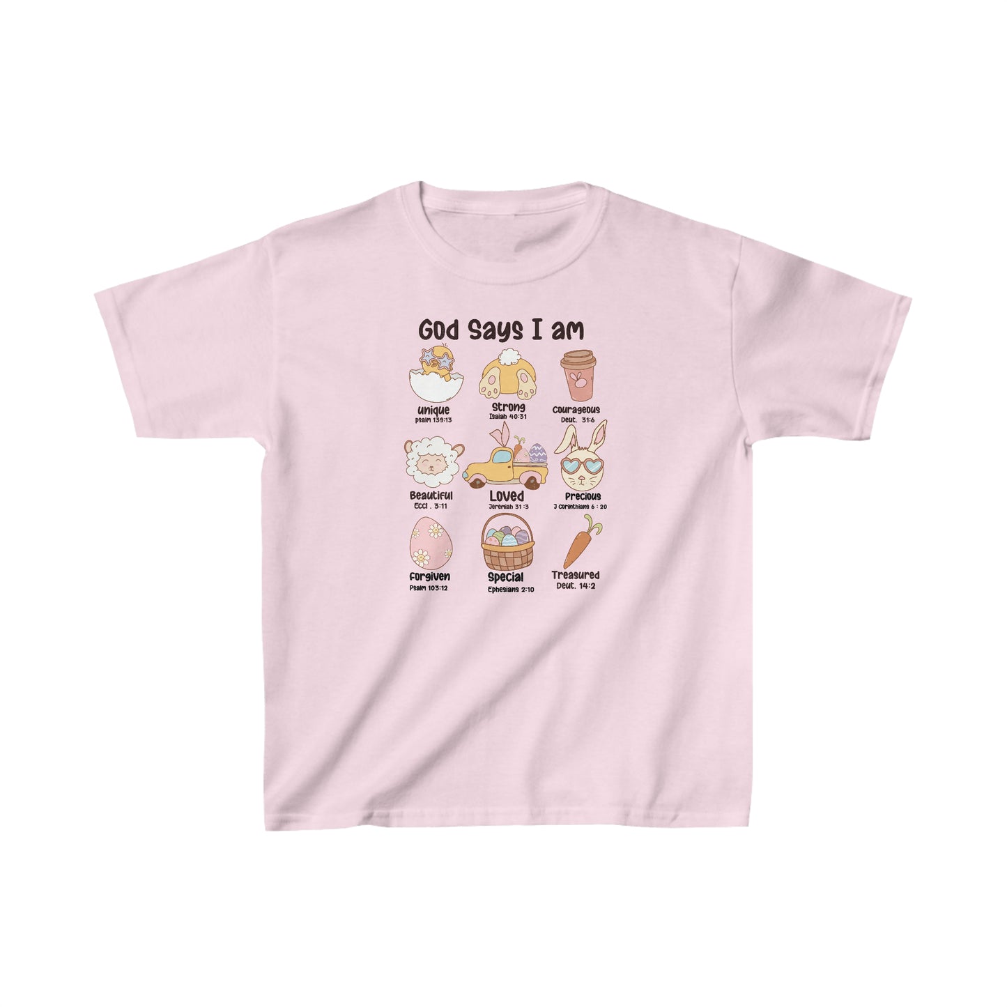 God Says I am Kids Heavy Cotton™ Tee
