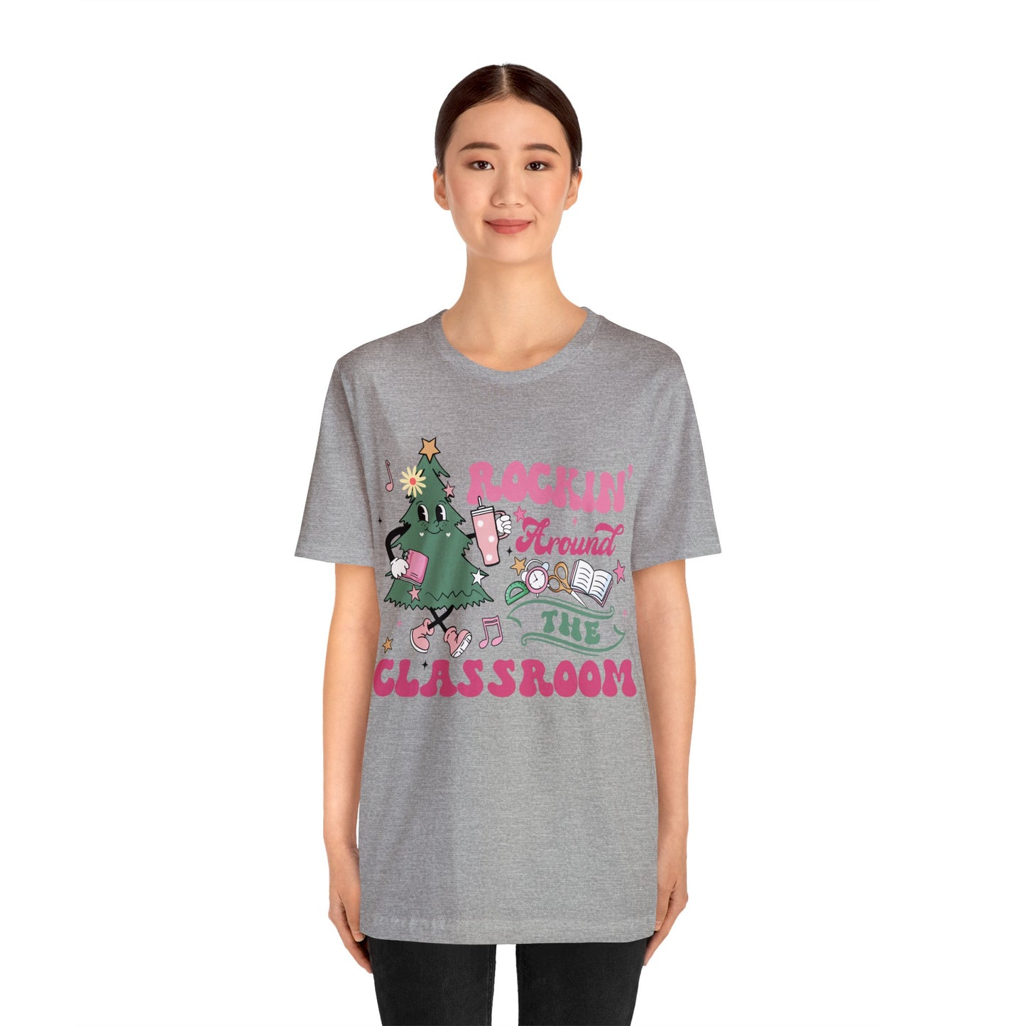 rockinh around the classroom Unisex Jersey Short Sleeve Tee