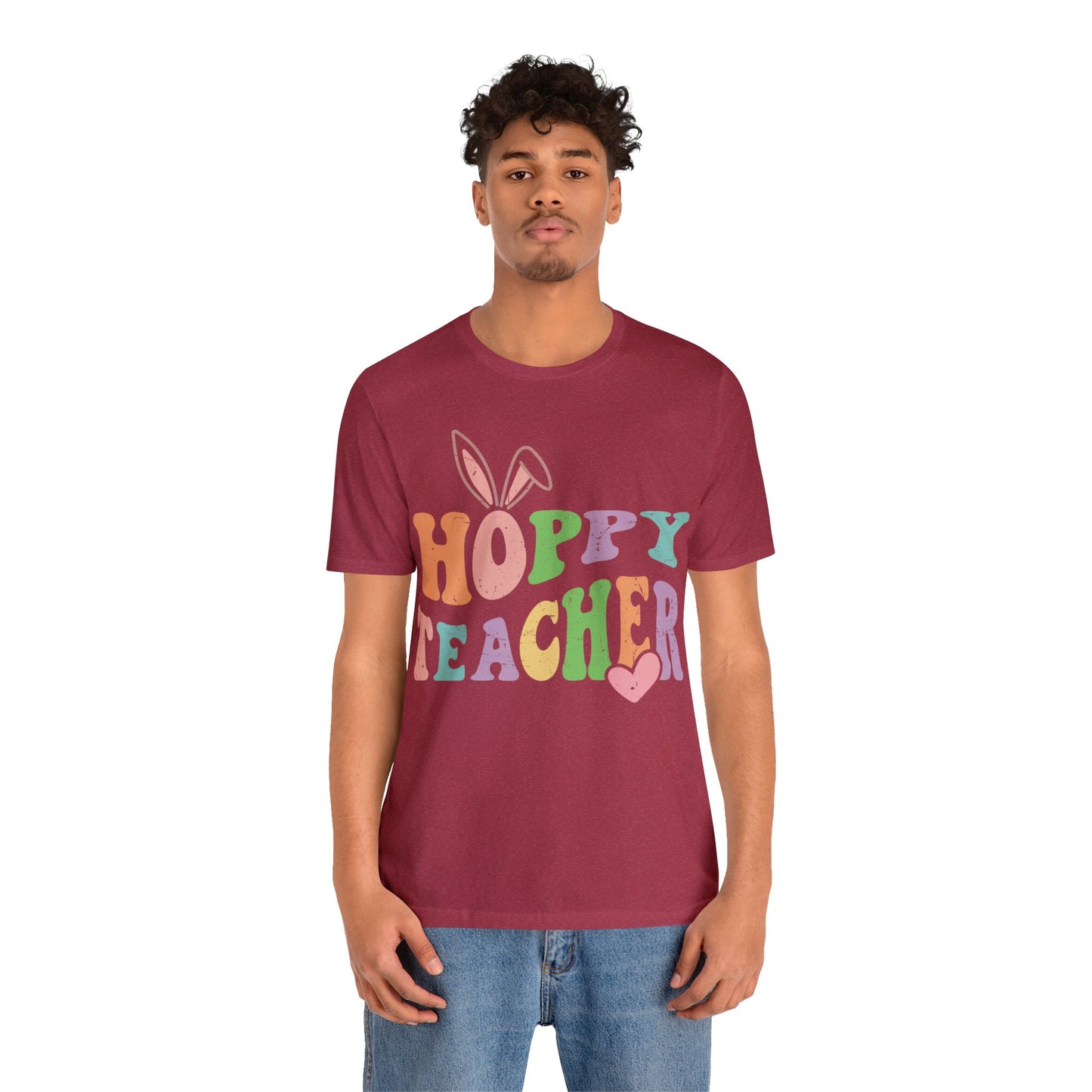 HOPPY TEACHER Unisex Jersey Short Sleeve Tee