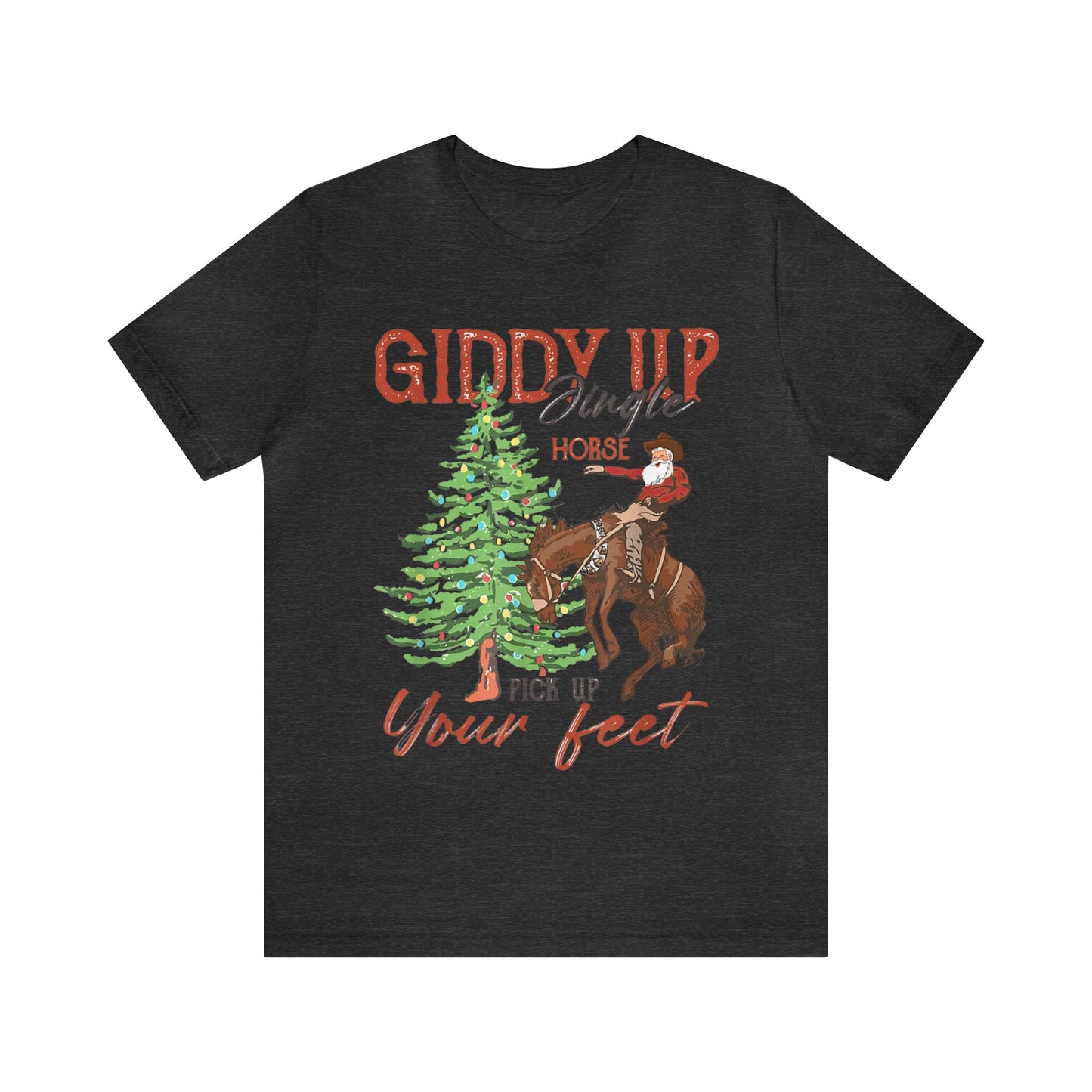 Giddy Up Jingle Horse Unisex Jersey Short Sleeve Tee