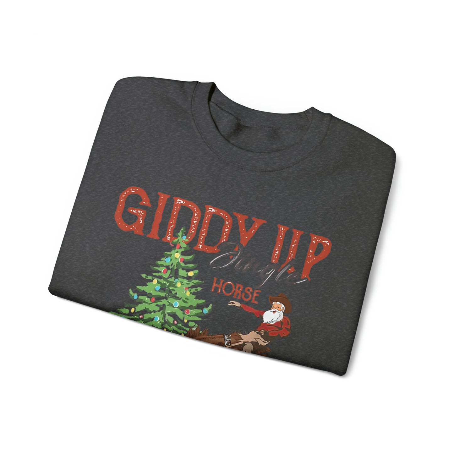 giddy up jingle horse Unisex Heavy Blend™ Crewneck Sweatshirt