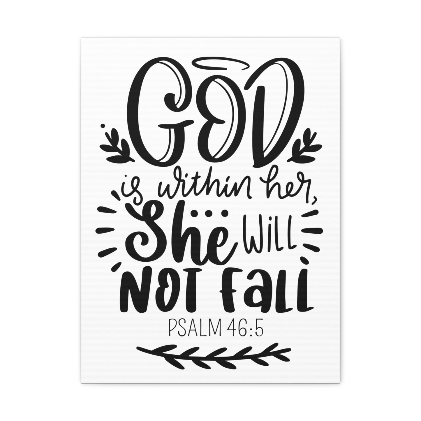 God is within her she will not fail Canvas Gallery Wraps
