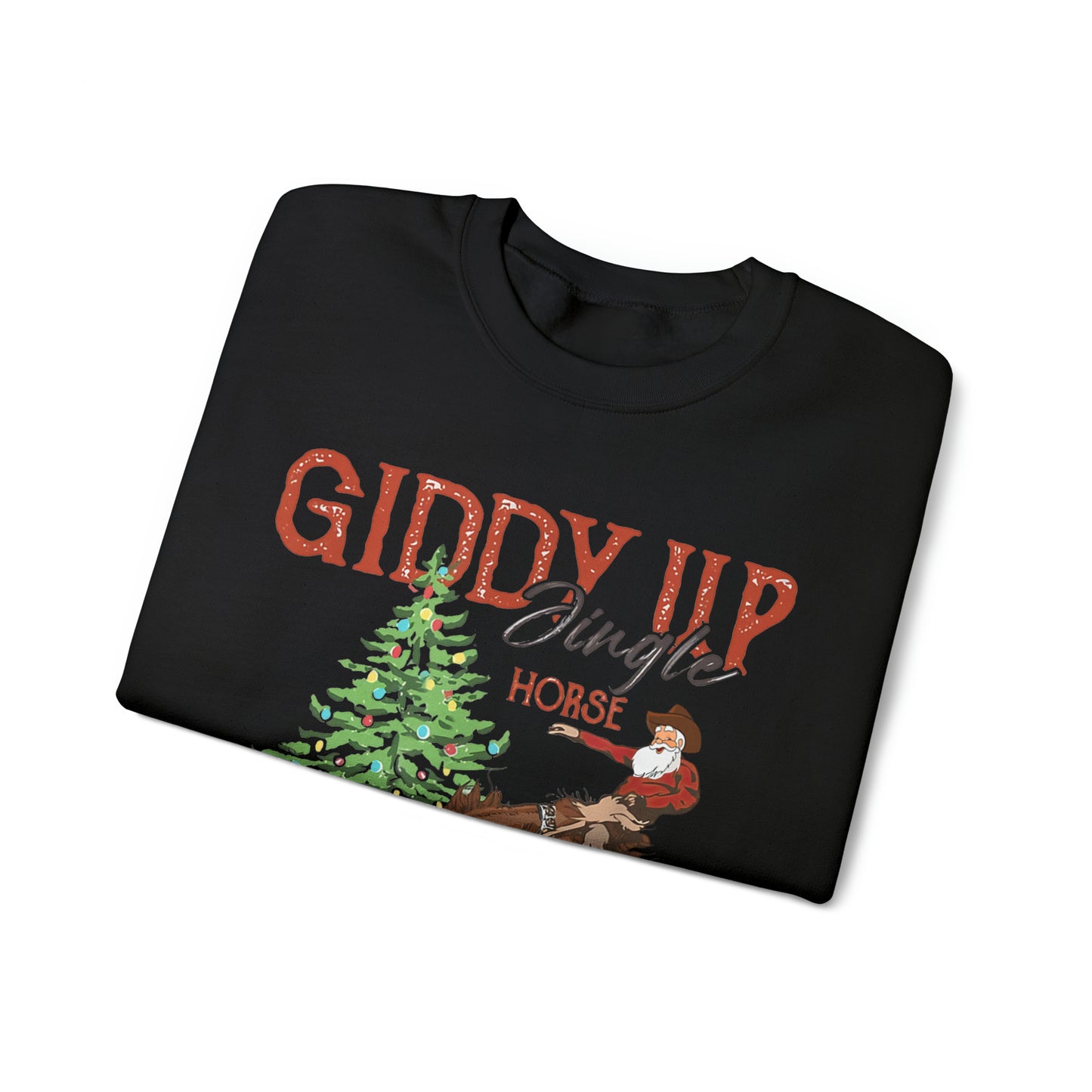giddy up jingle horse Unisex Heavy Blend™ Crewneck Sweatshirt