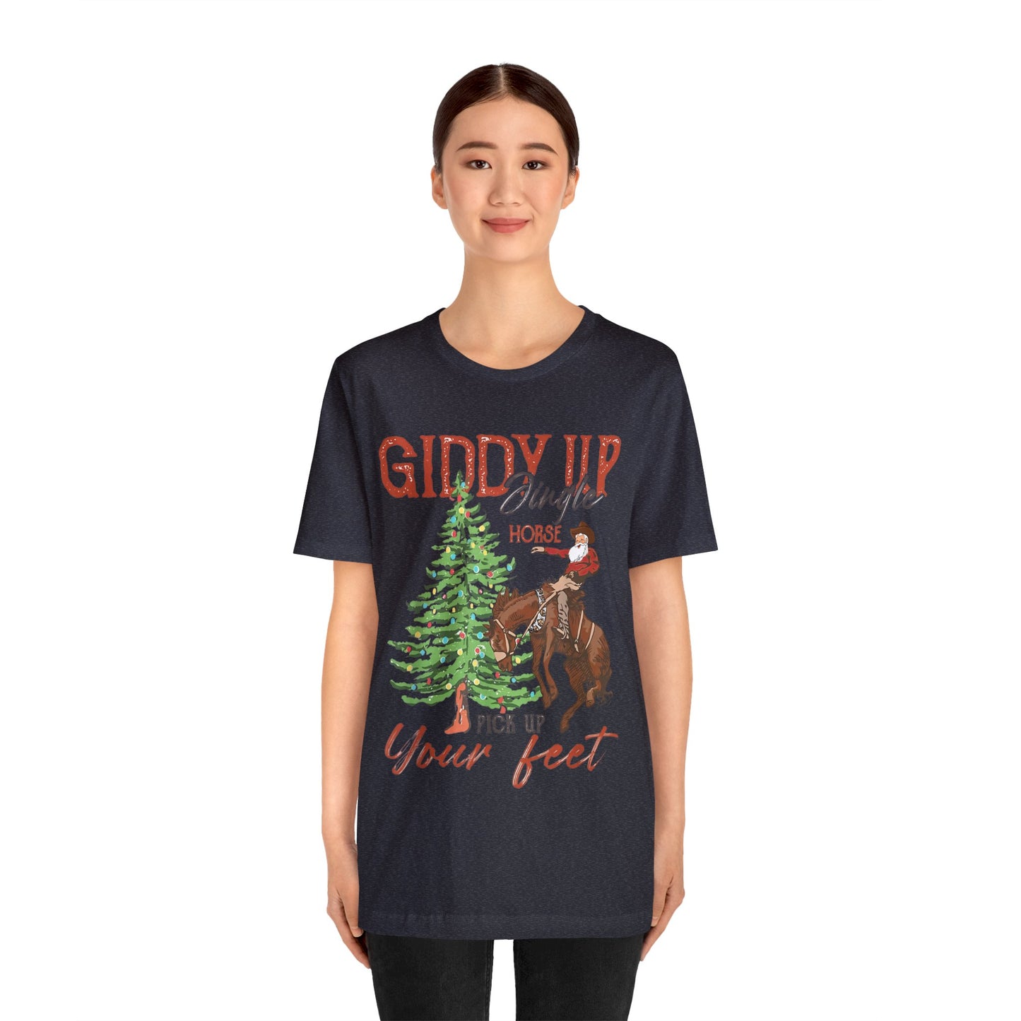 Giddy Up Jingle Horse Unisex Jersey Short Sleeve Tee