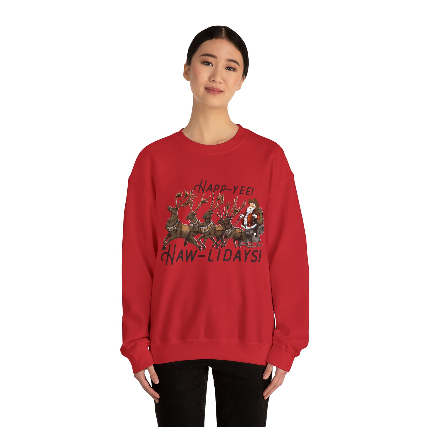 happy hawlidays! Unisex Heavy Blend™ Crewneck Sweatshirt