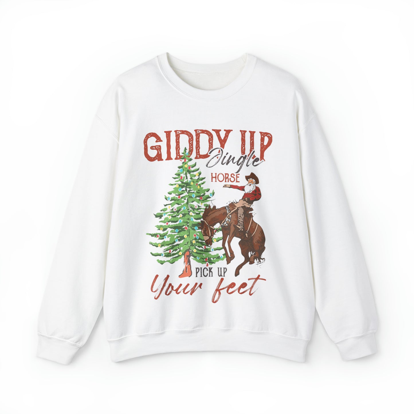 giddy up jingle horse Unisex Heavy Blend™ Crewneck Sweatshirt