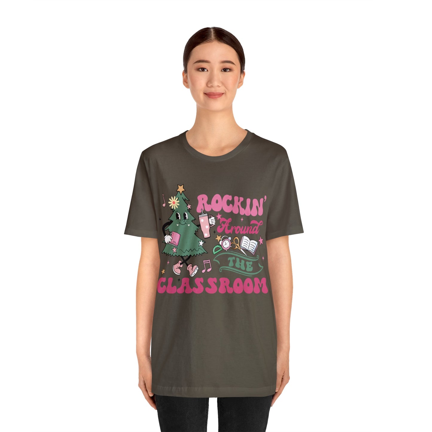 rockinh around the classroom Unisex Jersey Short Sleeve Tee