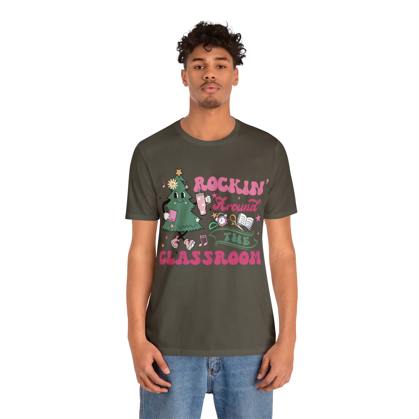 rockinh around the classroom Unisex Jersey Short Sleeve Tee
