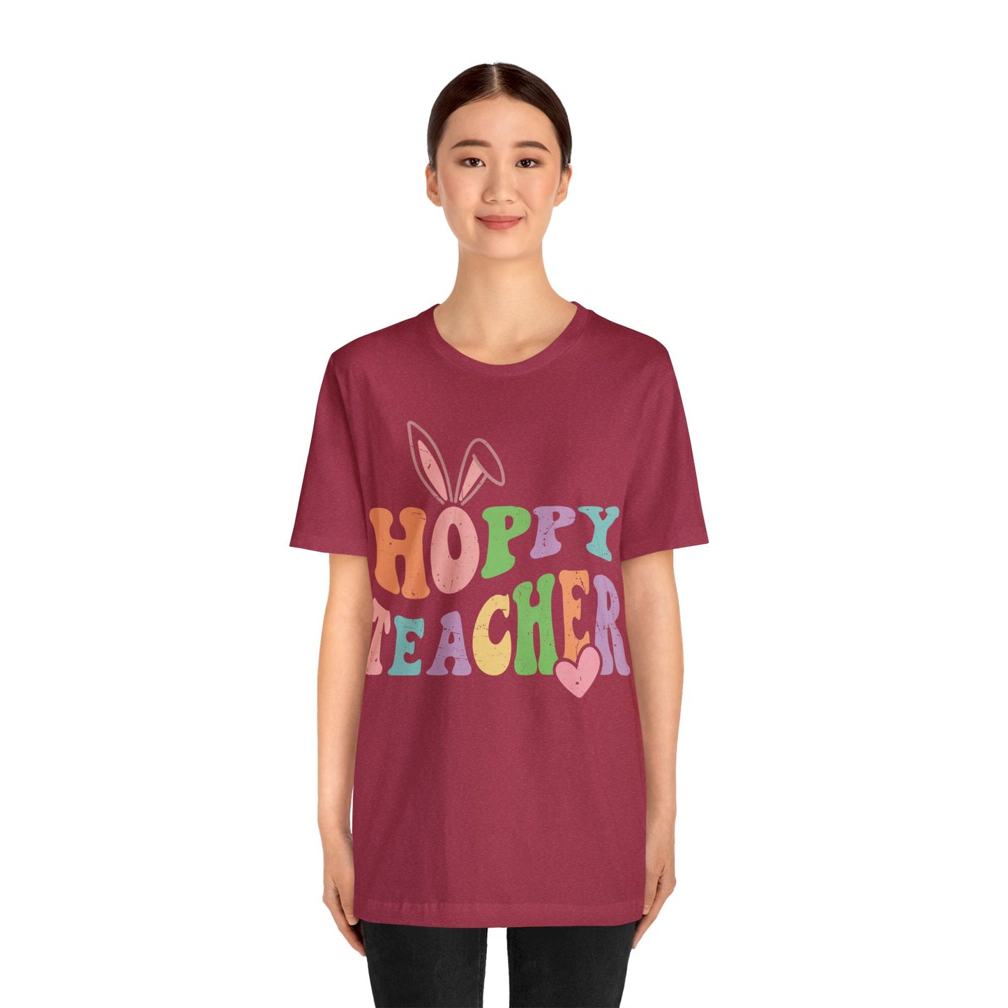 HOPPY TEACHER Unisex Jersey Short Sleeve Tee