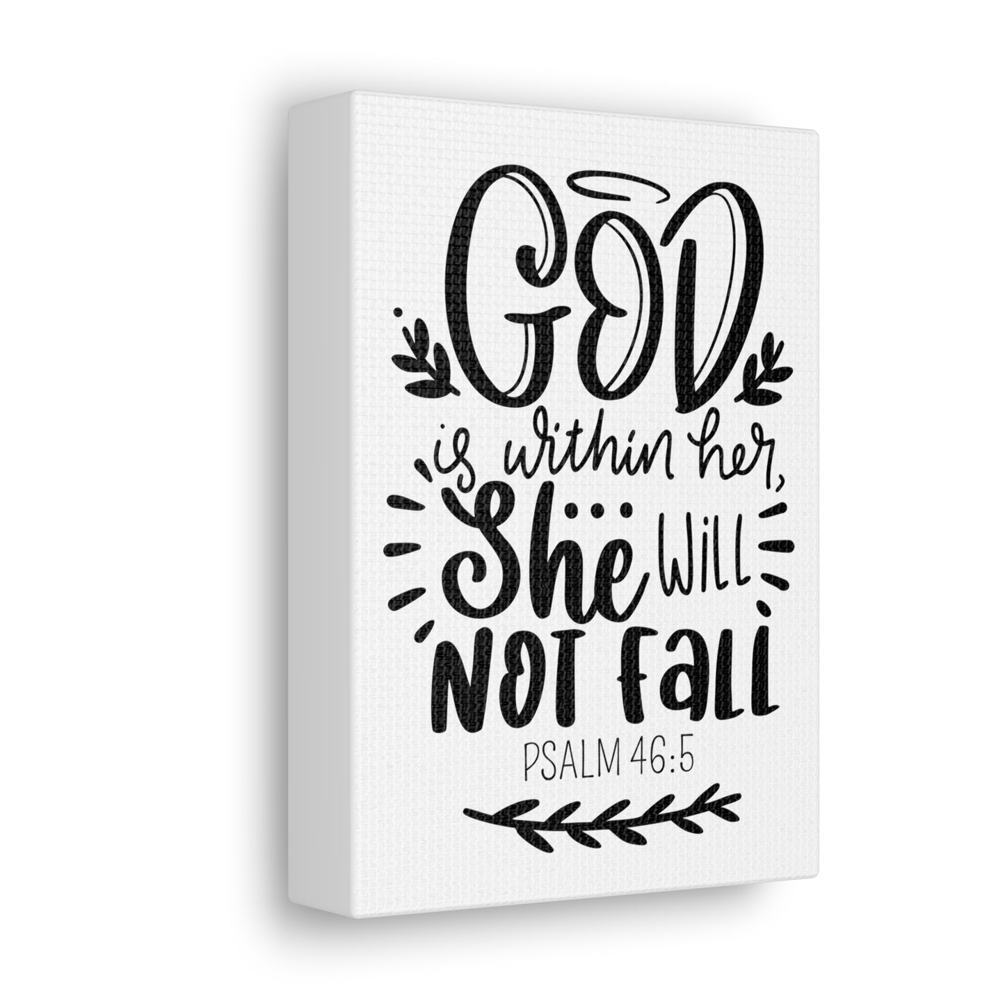 God is within her she will not fail Canvas Gallery Wraps
