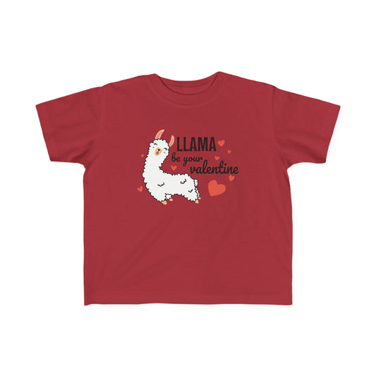 Llama be your valentine Toddler's Fine Jersey Tee