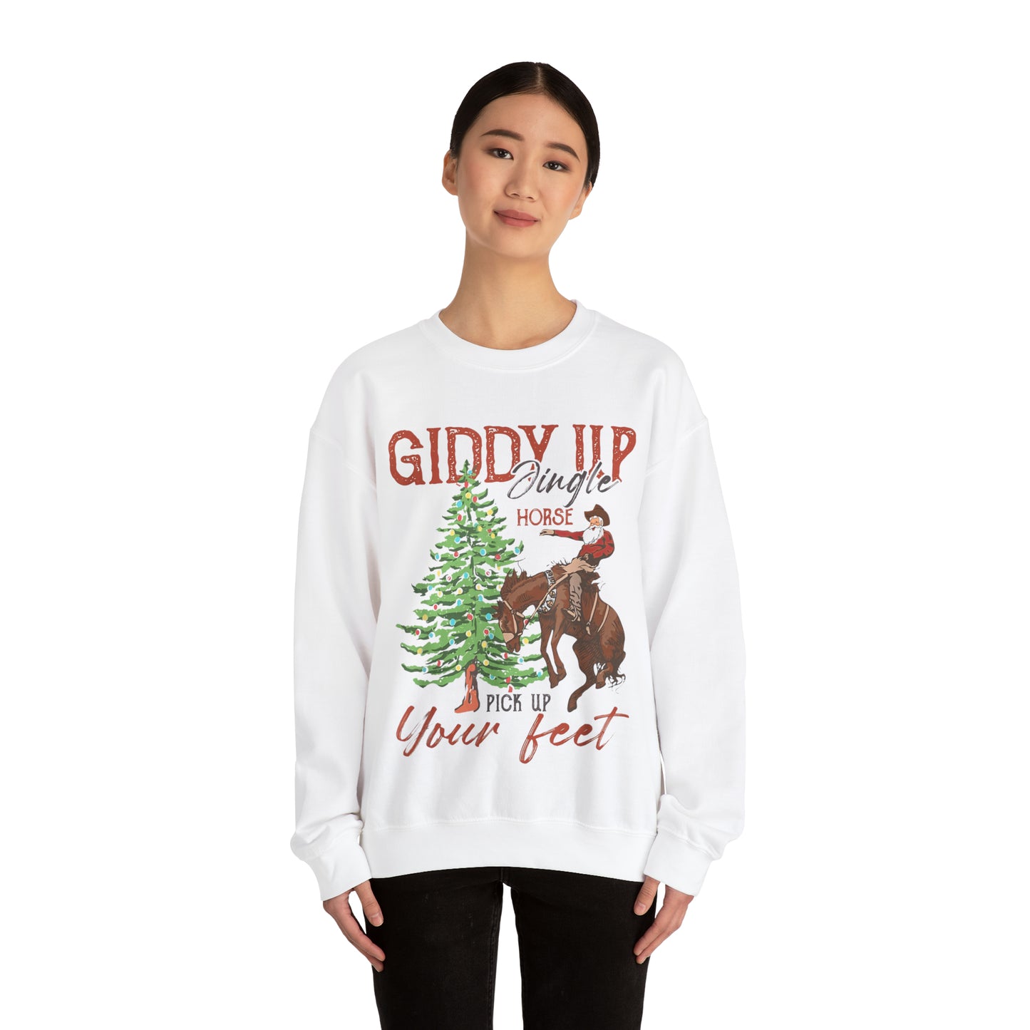 giddy up jingle horse Unisex Heavy Blend™ Crewneck Sweatshirt