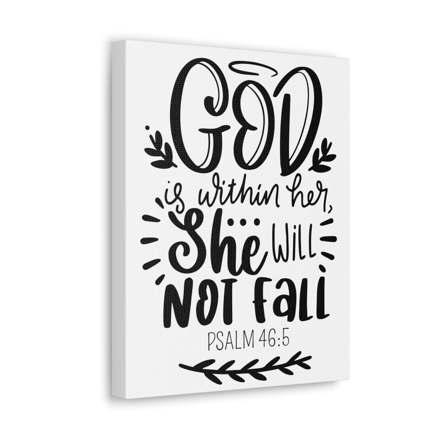 God is within her she will not fail Canvas Gallery Wraps