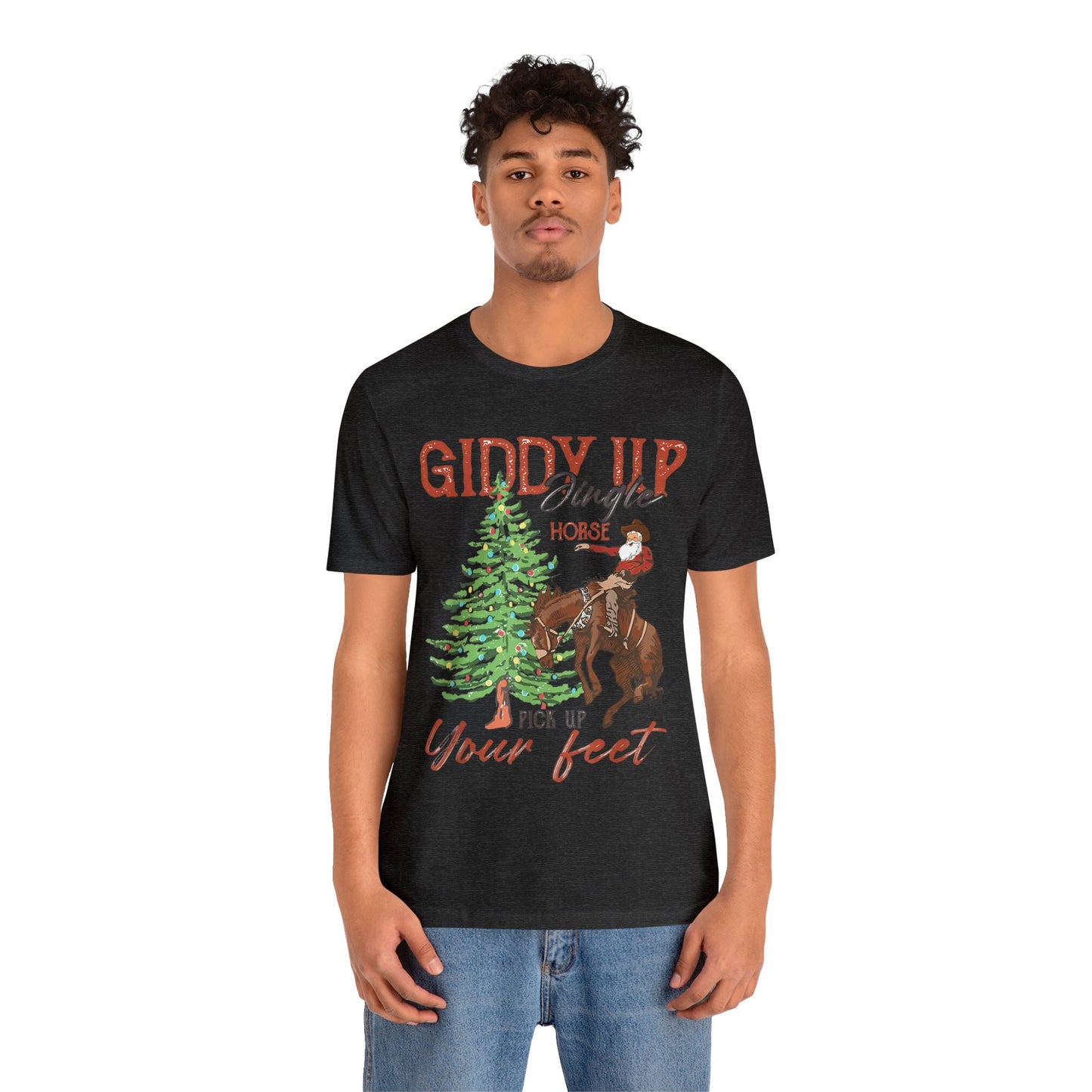 Giddy Up Jingle Horse Unisex Jersey Short Sleeve Tee