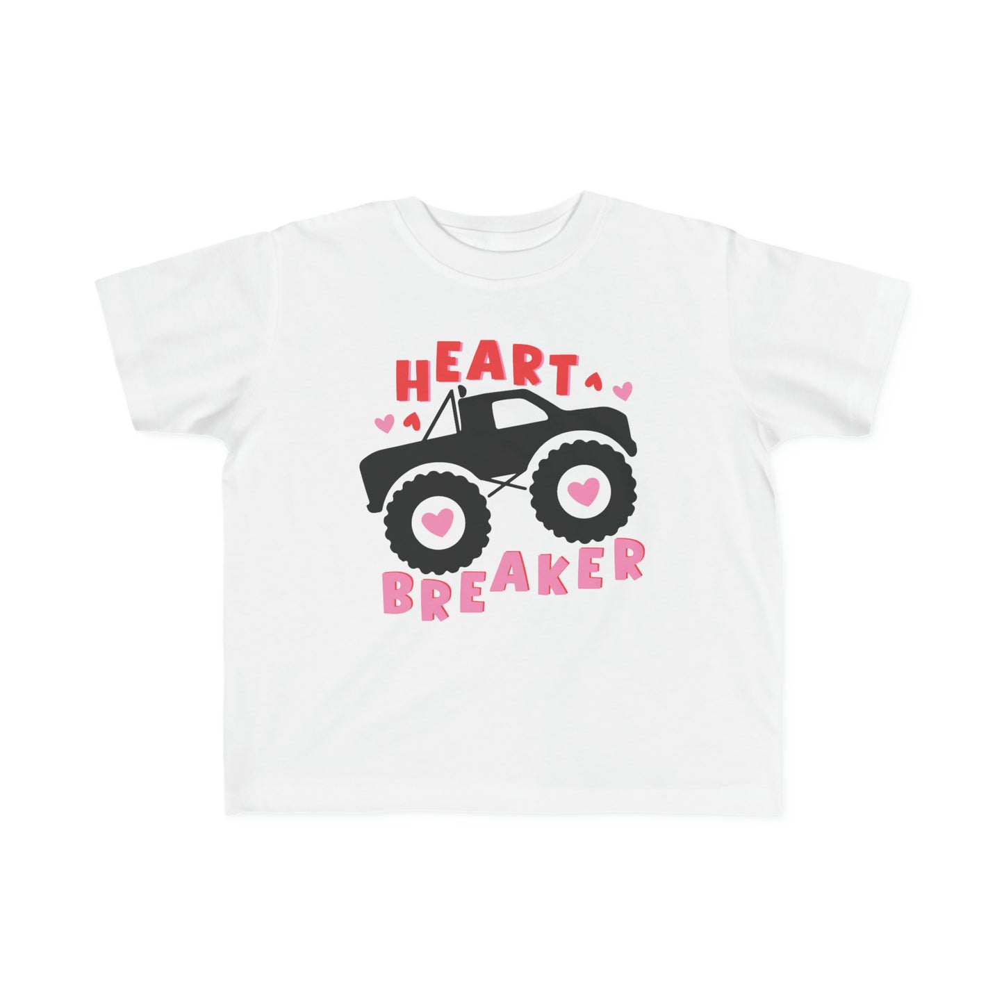 heart breaker monster truck valentines day Toddler's Fine Jersey Tee