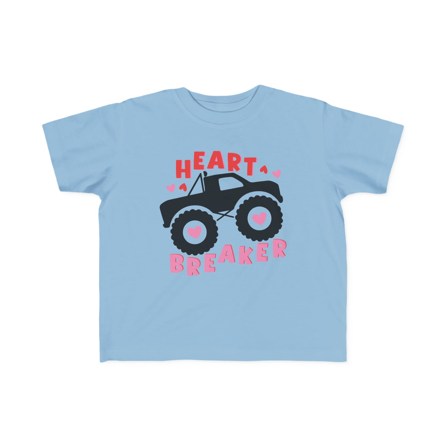 heart breaker monster truck valentines day Toddler's Fine Jersey Tee