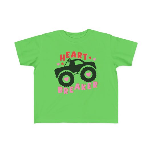 heart breaker monster truck valentines day Toddler's Fine Jersey Tee
