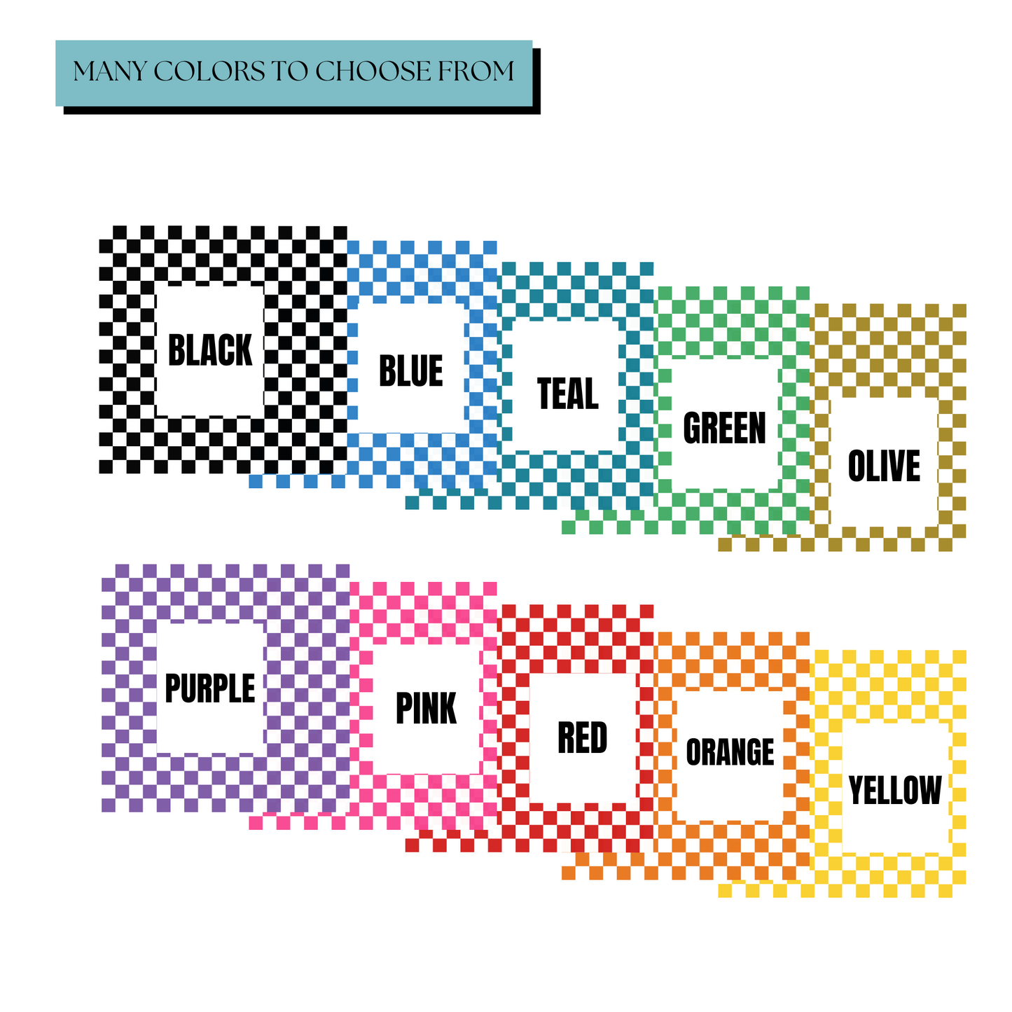 Checker print custom teacher name bundle