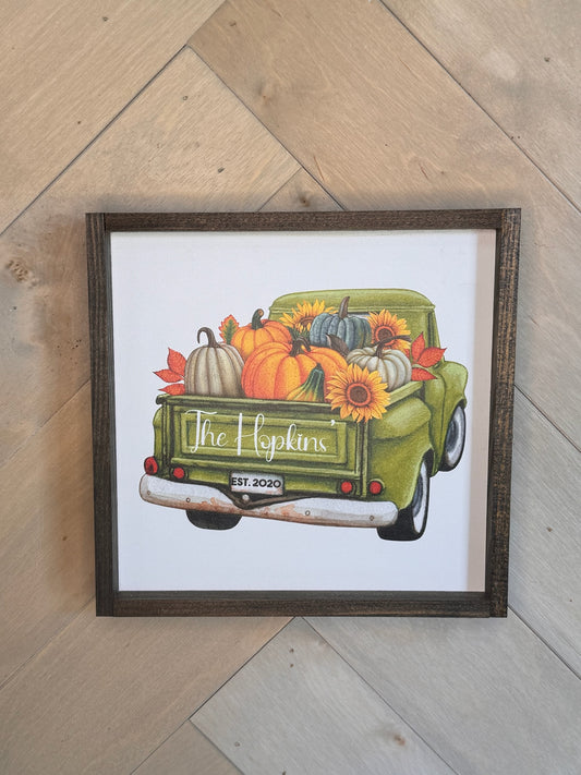 Personalizable Green Fall Truck 2024